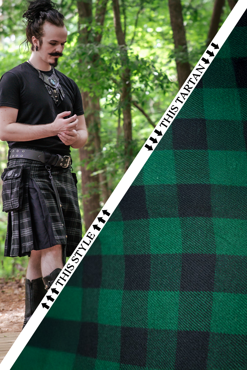 Versatta Inverted Tartan Hybrid Cargo Kilt - Dragonseye