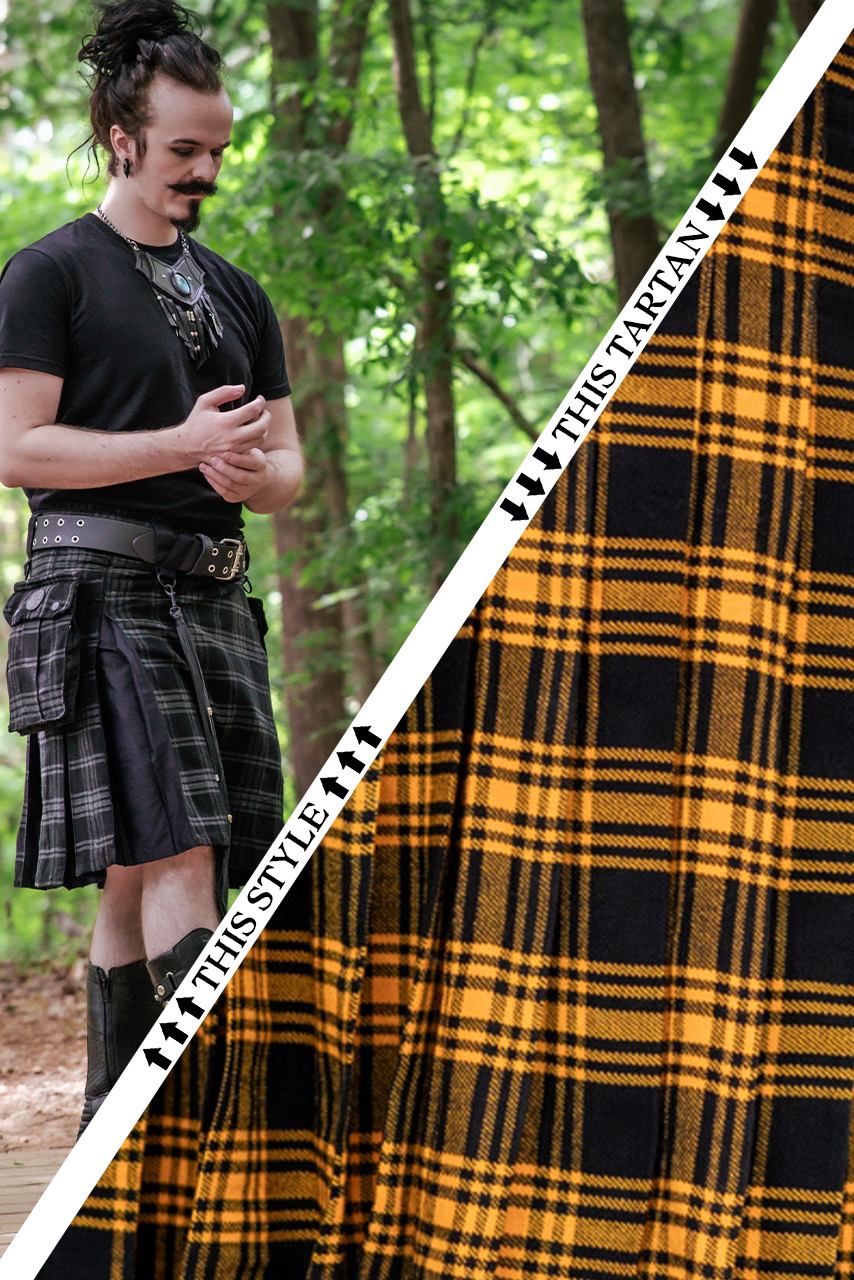 Versatta Inverted Tartan Hybrid Cargo Kilt - Flaxenweave