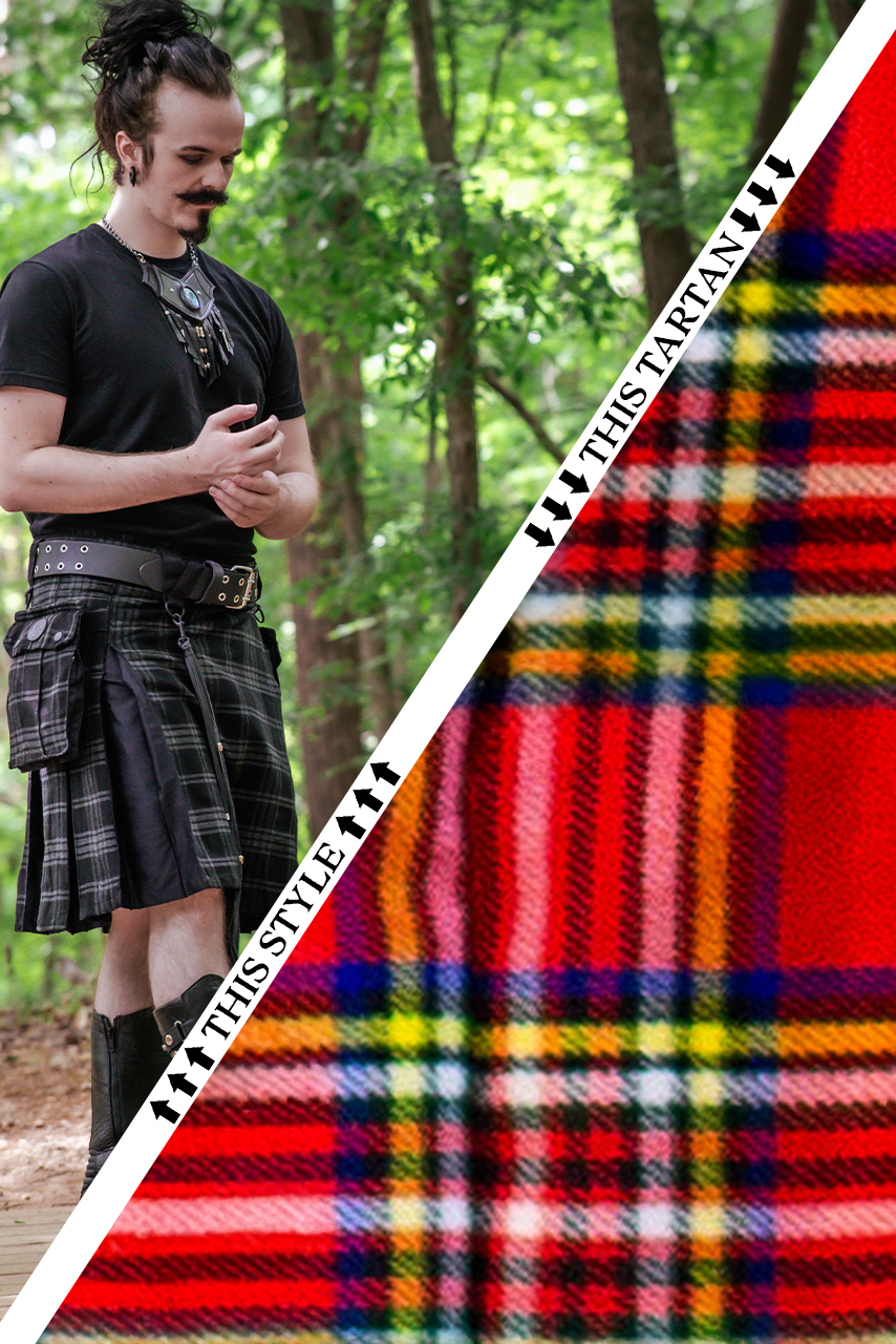 Versatta Inverted Tartan Hybrid Cargo Kilt - Royalist