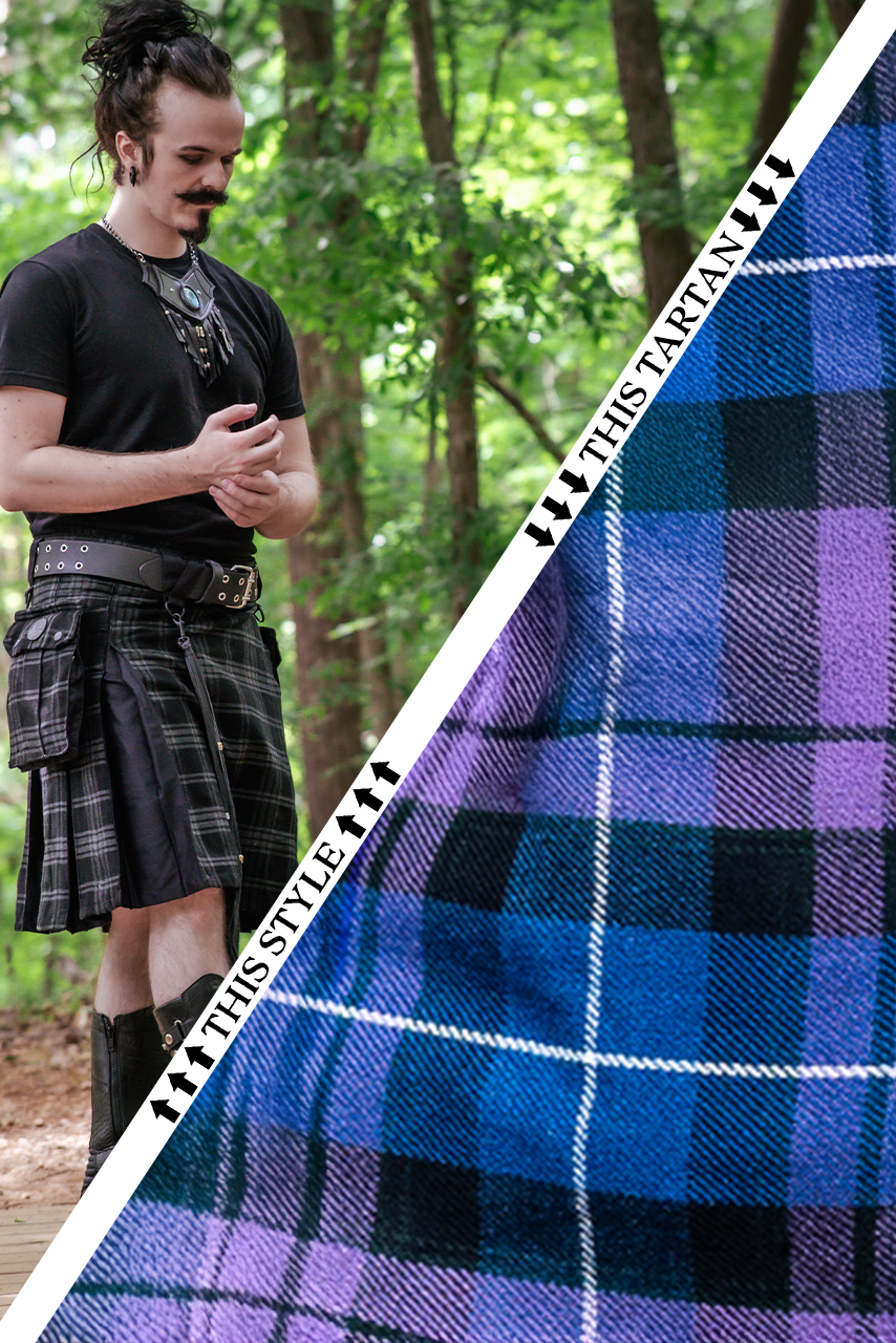 Versatta Inverted Tartan Hybrid Cargo Kilt - Scottish Pride