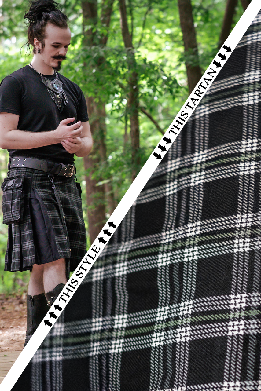 Versatta Inverted Tartan Hybrid Cargo Kilt - Springtide