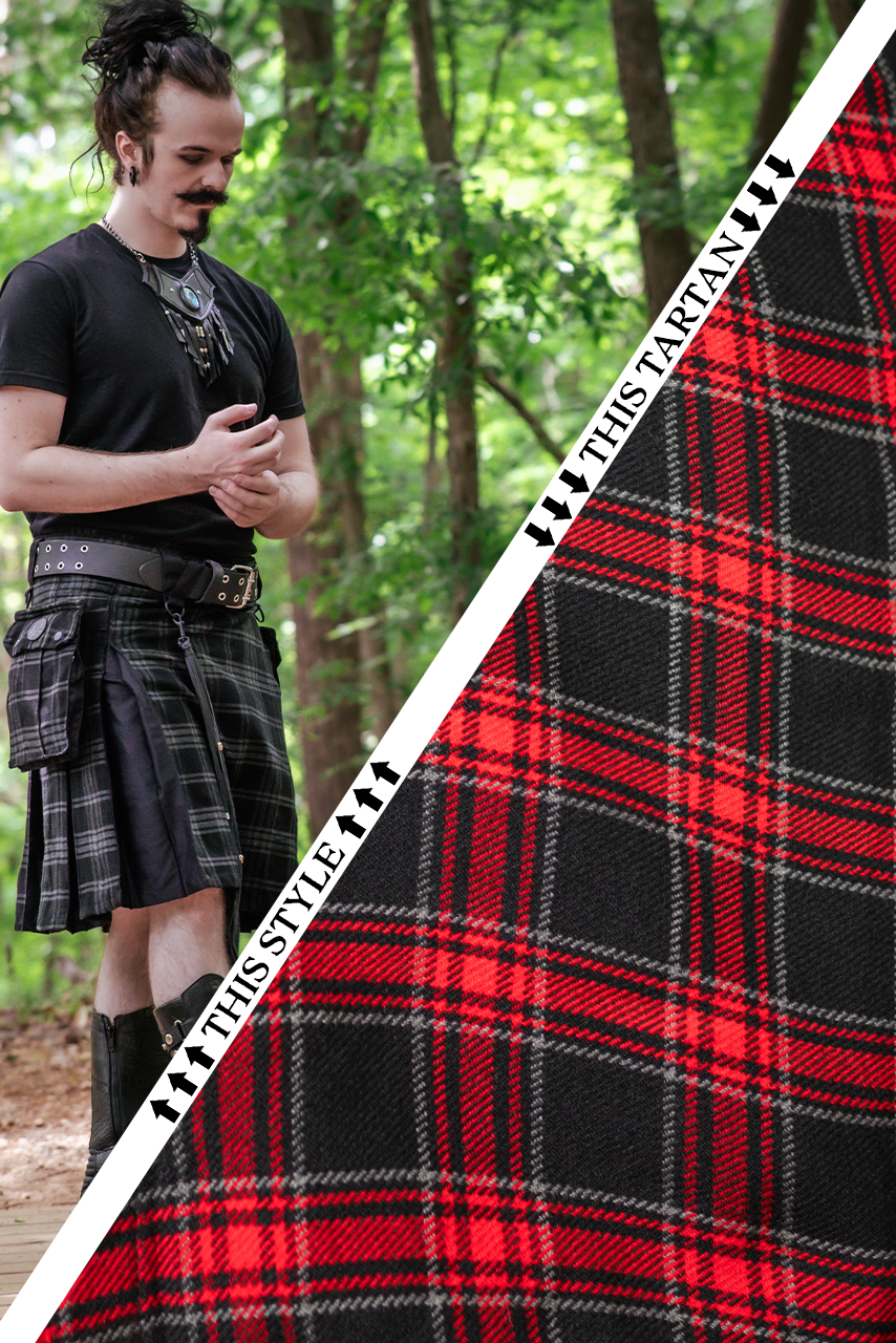 Versatta Inverted Tartan Hybrid Cargo Kilt - Warlord