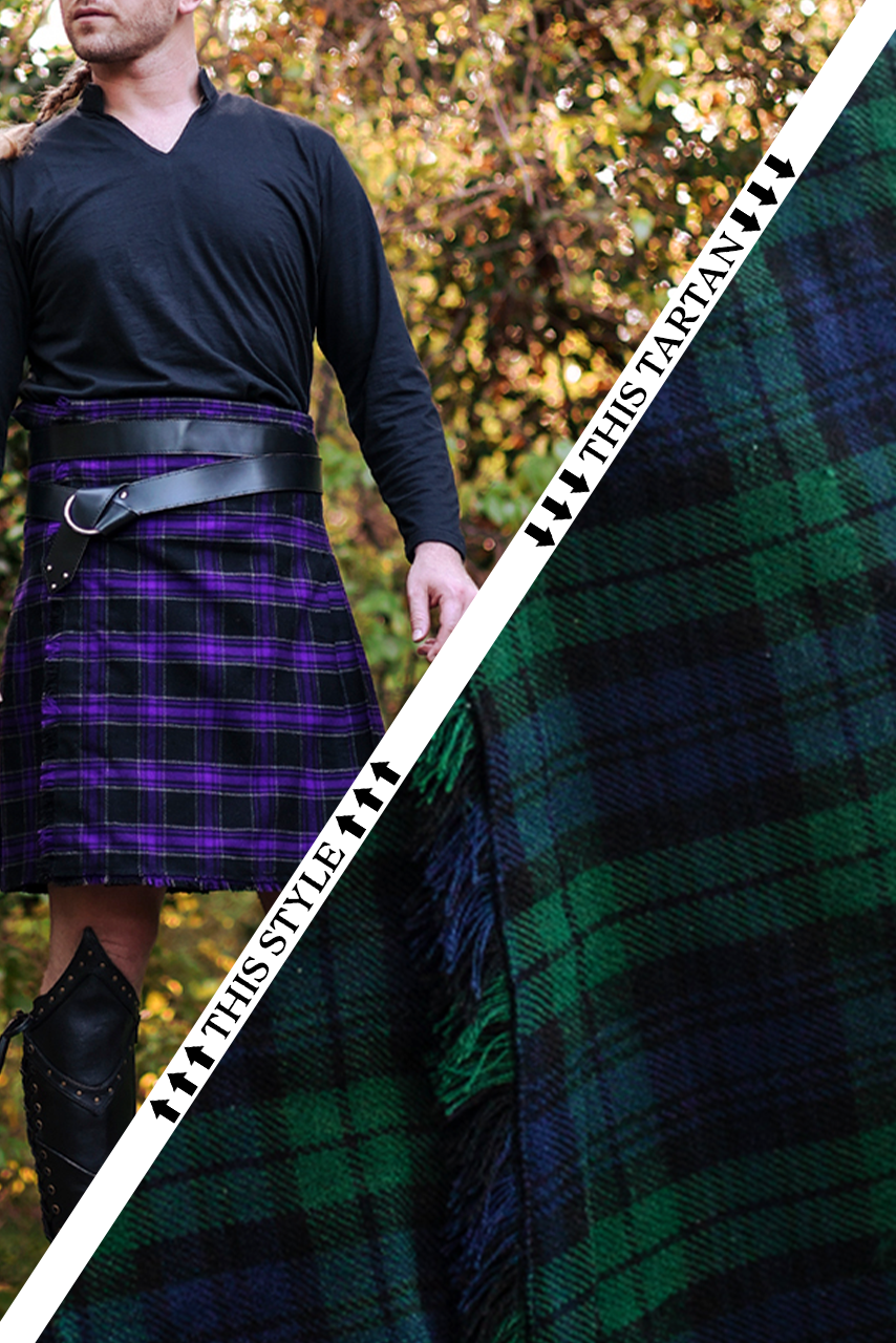 Versatta Tartan Traditional Kilt - Black Watch