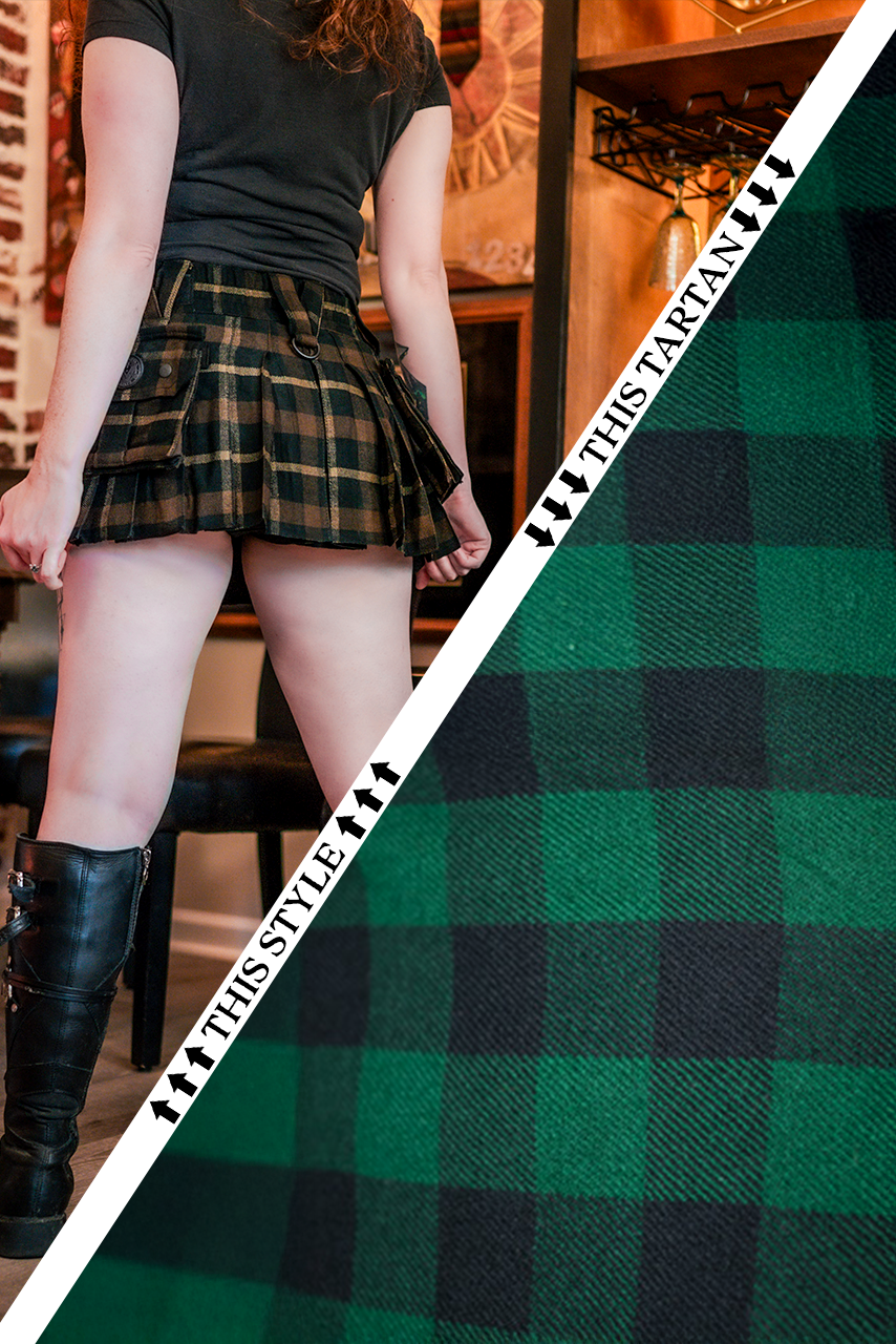 Versatta Micro Tartan Cargo Kilt - Dragonseye