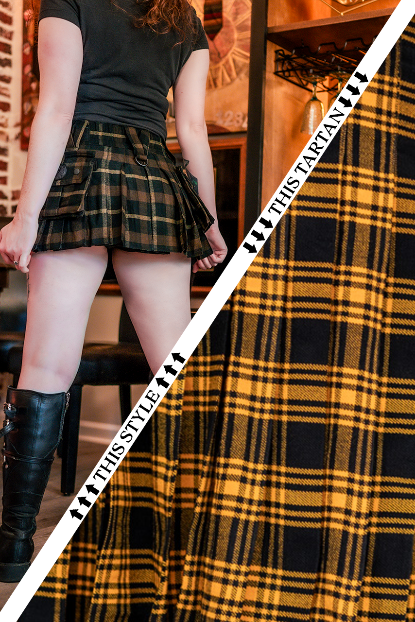 Versatta Micro Tartan Cargo Kilt - Flaxenweave