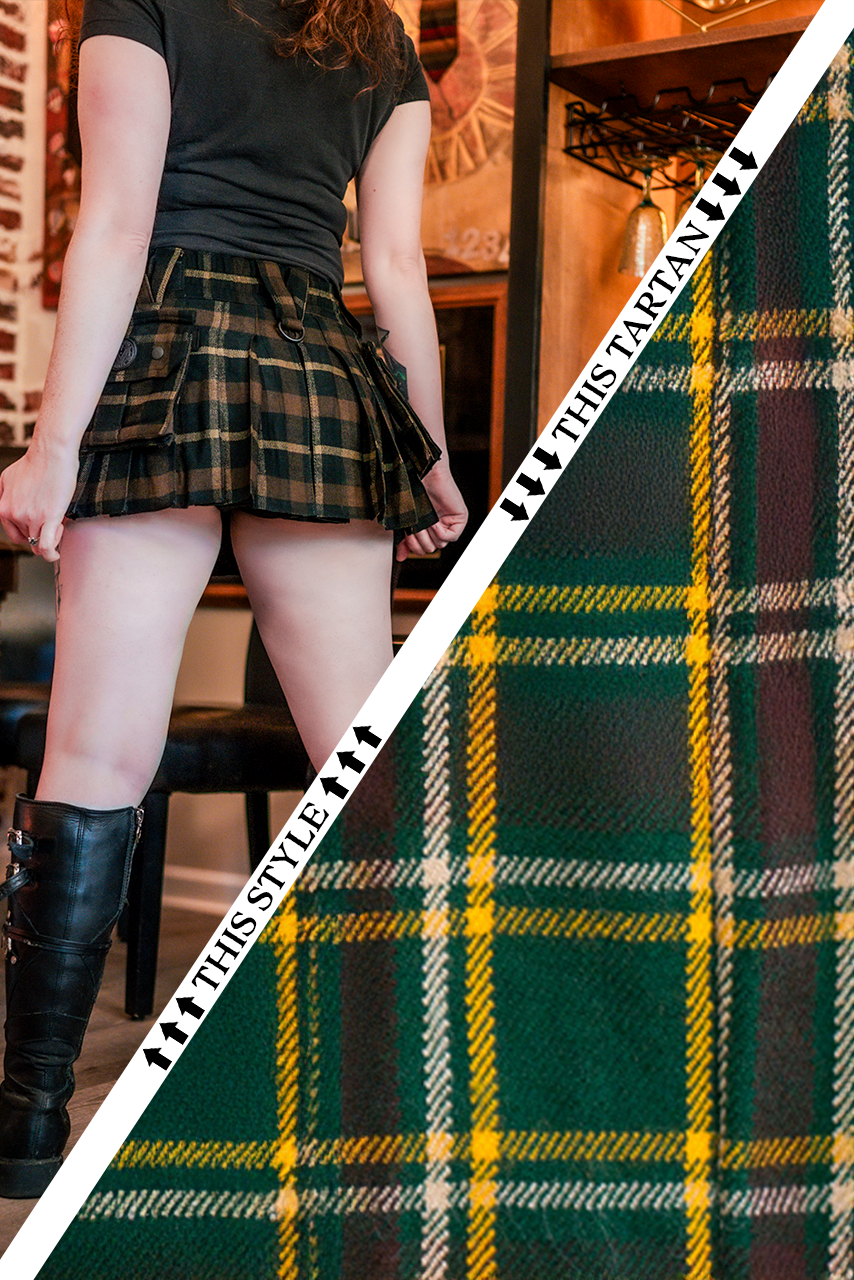Versatta Micro Tartan Cargo Kilt - Huntsman