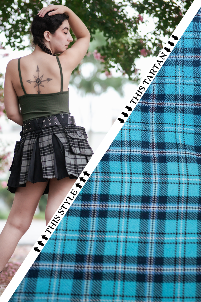Versatta Mini Inverted Tartan Hybrid Cargo Kilt - Aethervale