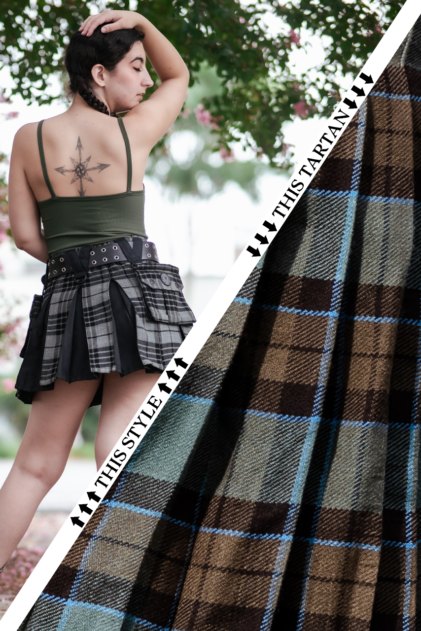 Versatta Mini Inverted Tartan Hybrid Cargo Kilt - Tradesman