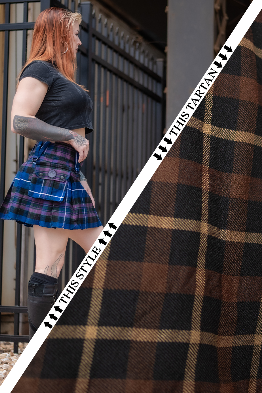 Versatta Mini Tartan Cargo Kilt - Brandybuck