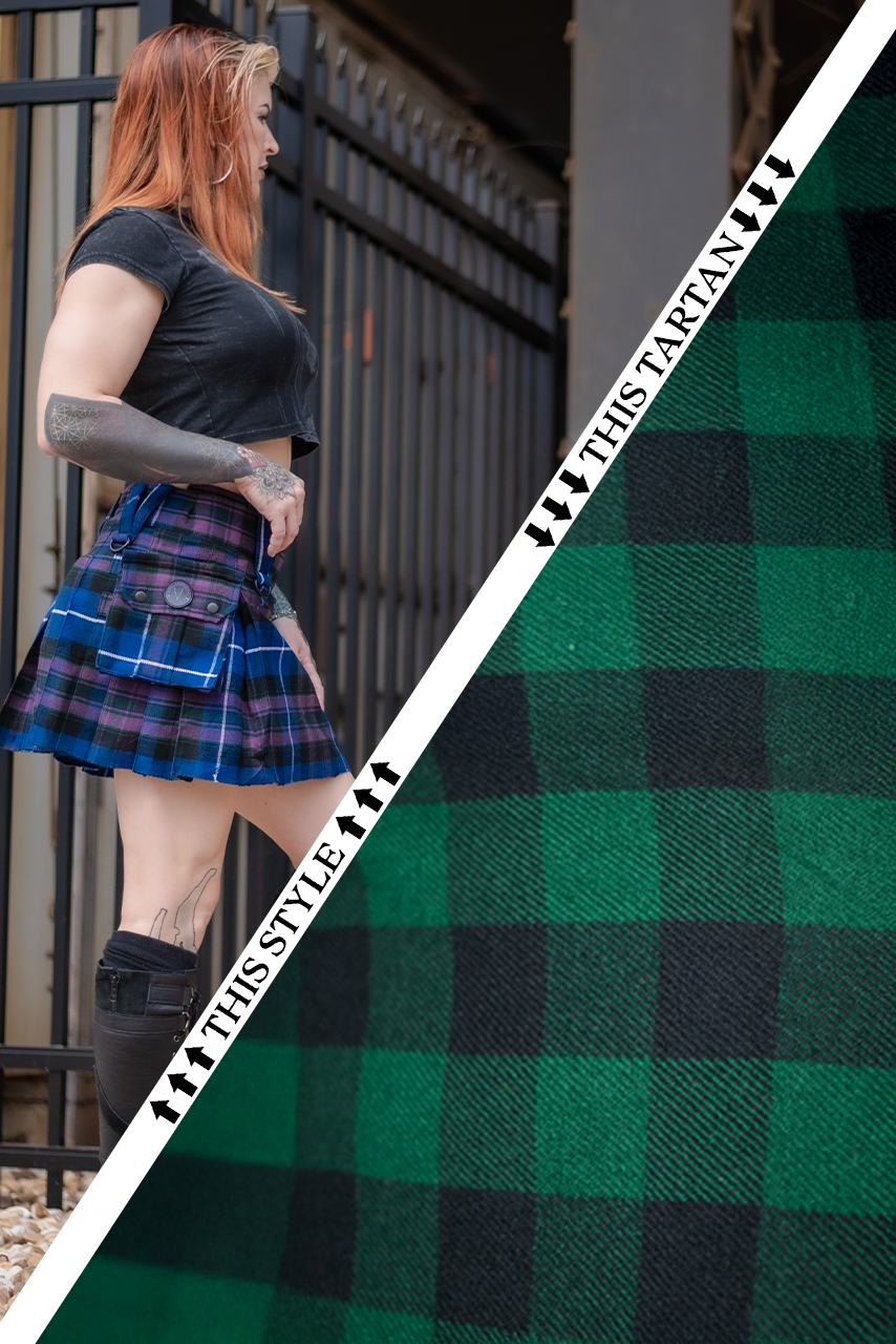 Versatta Mini Tartan Cargo Kilt - Dragonseye