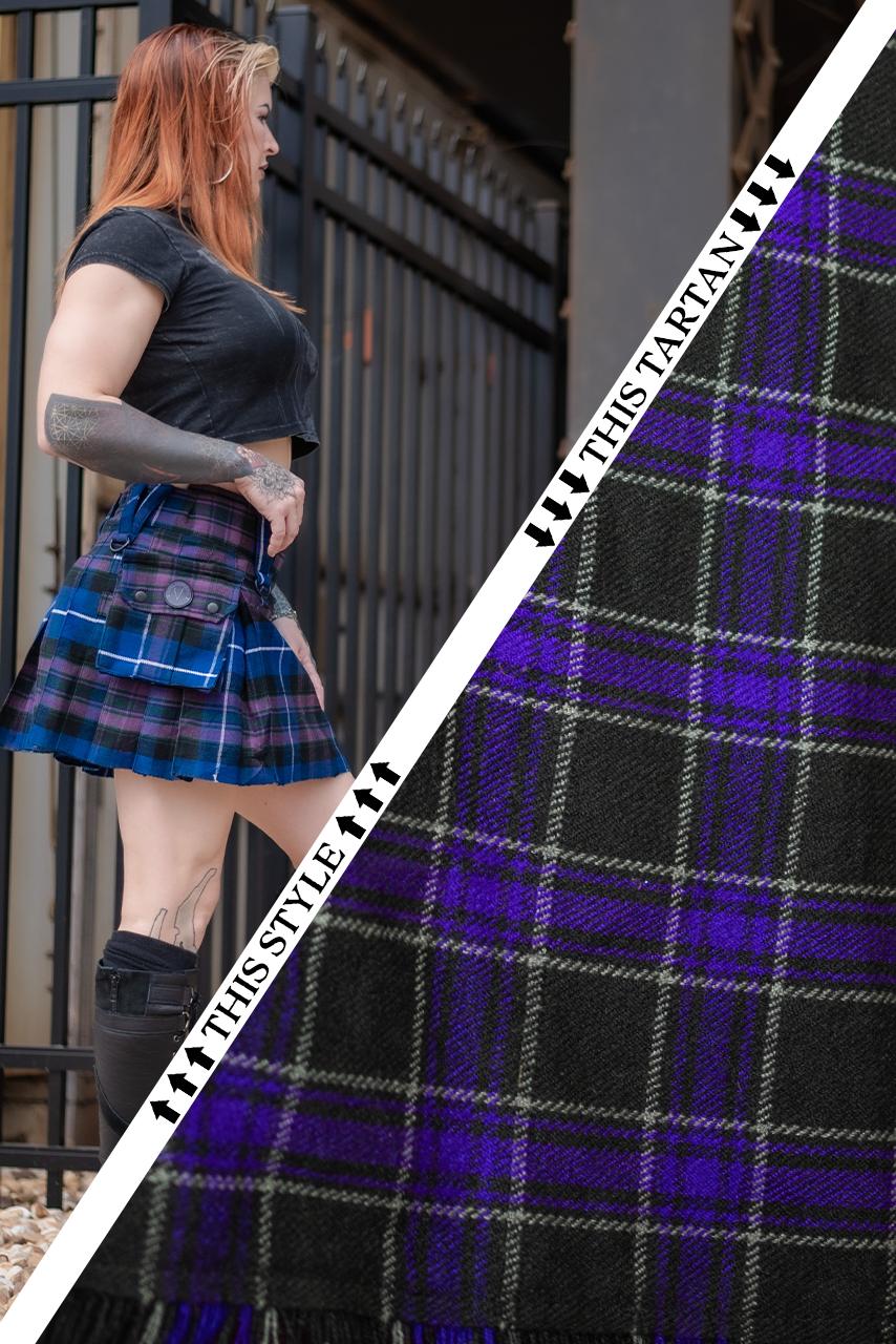 Versatta Mini Tartan Cargo Kilt - Equinox