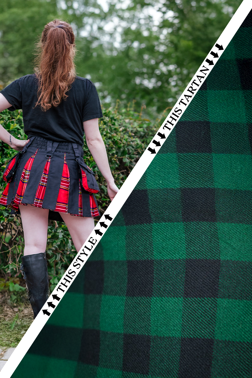 Versatta Mini Tartan Hybrid Cargo Kilt - Dragonseye