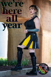 Versatta Knee-Length Non-Binary Pride Hybrid Cargo Kilt - 19"