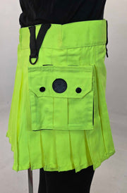 Versatta Mini Solid Cargo Kilt - 3X, Neon Yellow