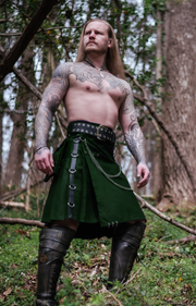 Versatta Gothic Cargo Kilt - Green