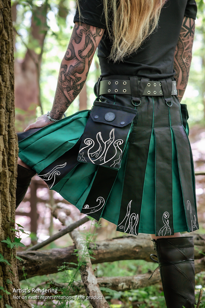 Versatta Knee-Length Shoggoth Cargo Kilt - 19"
