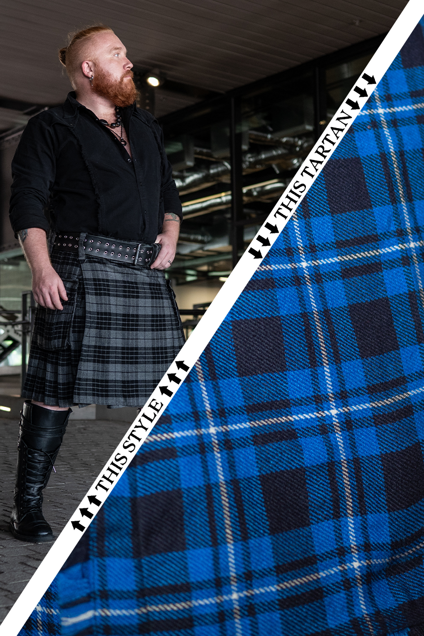 Versatta Tartan Cargo Kilt - Admiral