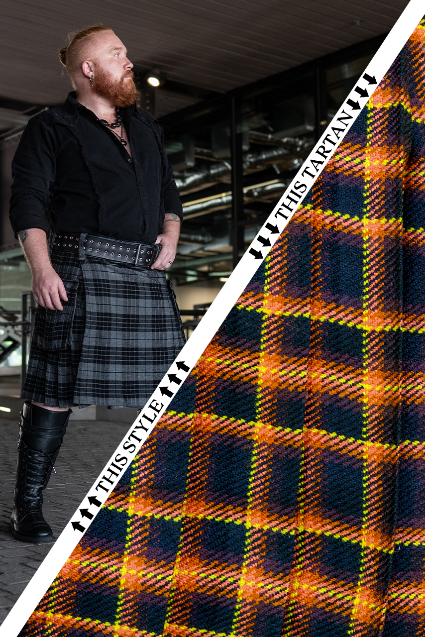 Versatta Tartan Cargo Kilt - Emberglow