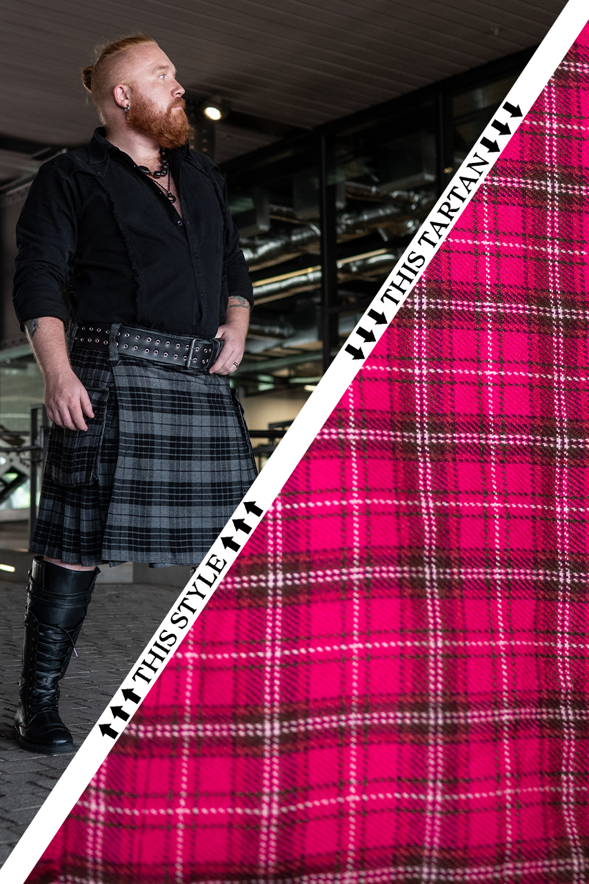 Versatta Tartan Cargo Kilt - Unicorn Blood