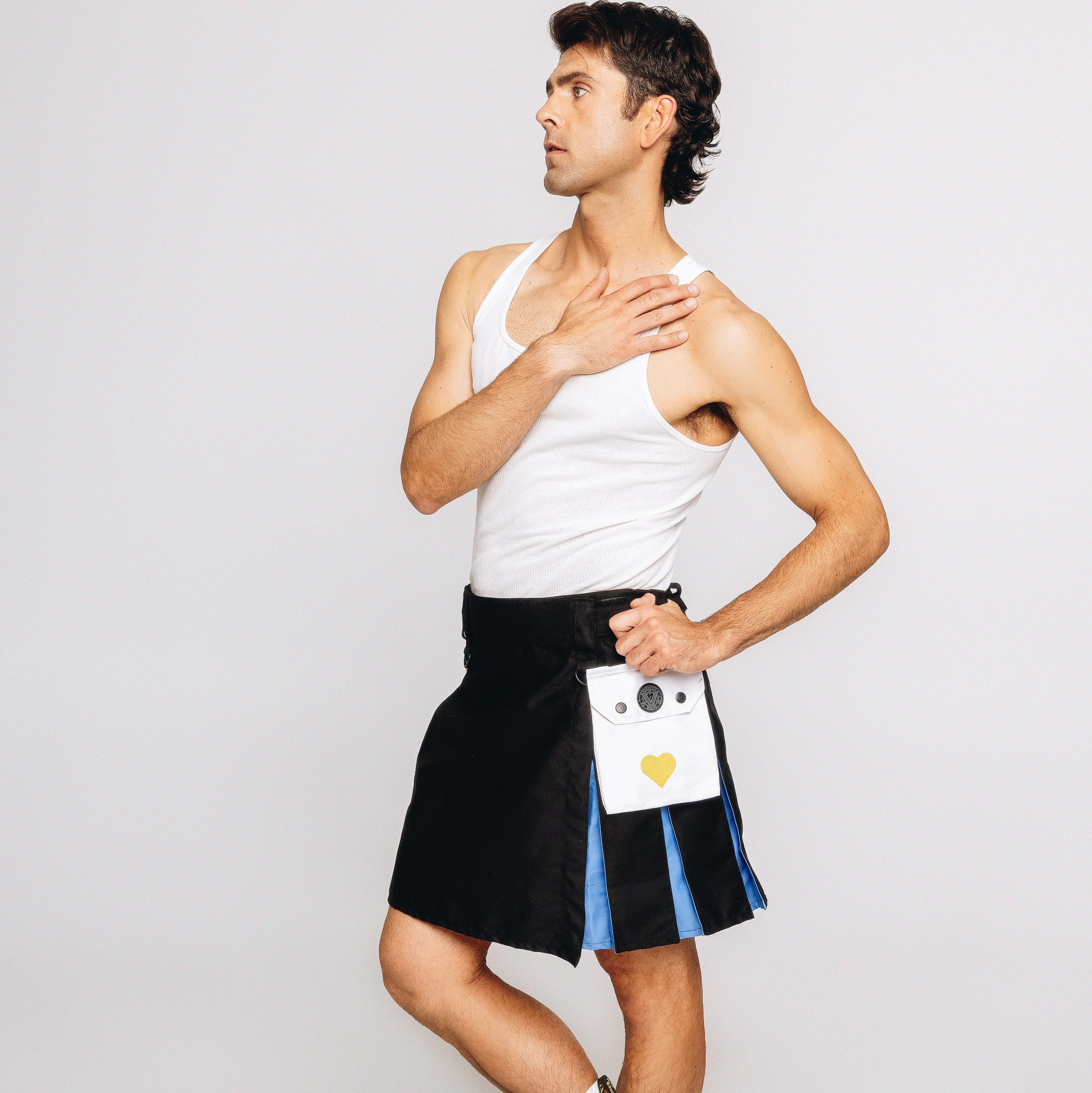 Versatta Knee-Length Polyam Pride Hybrid Cargo Kilt - 19"