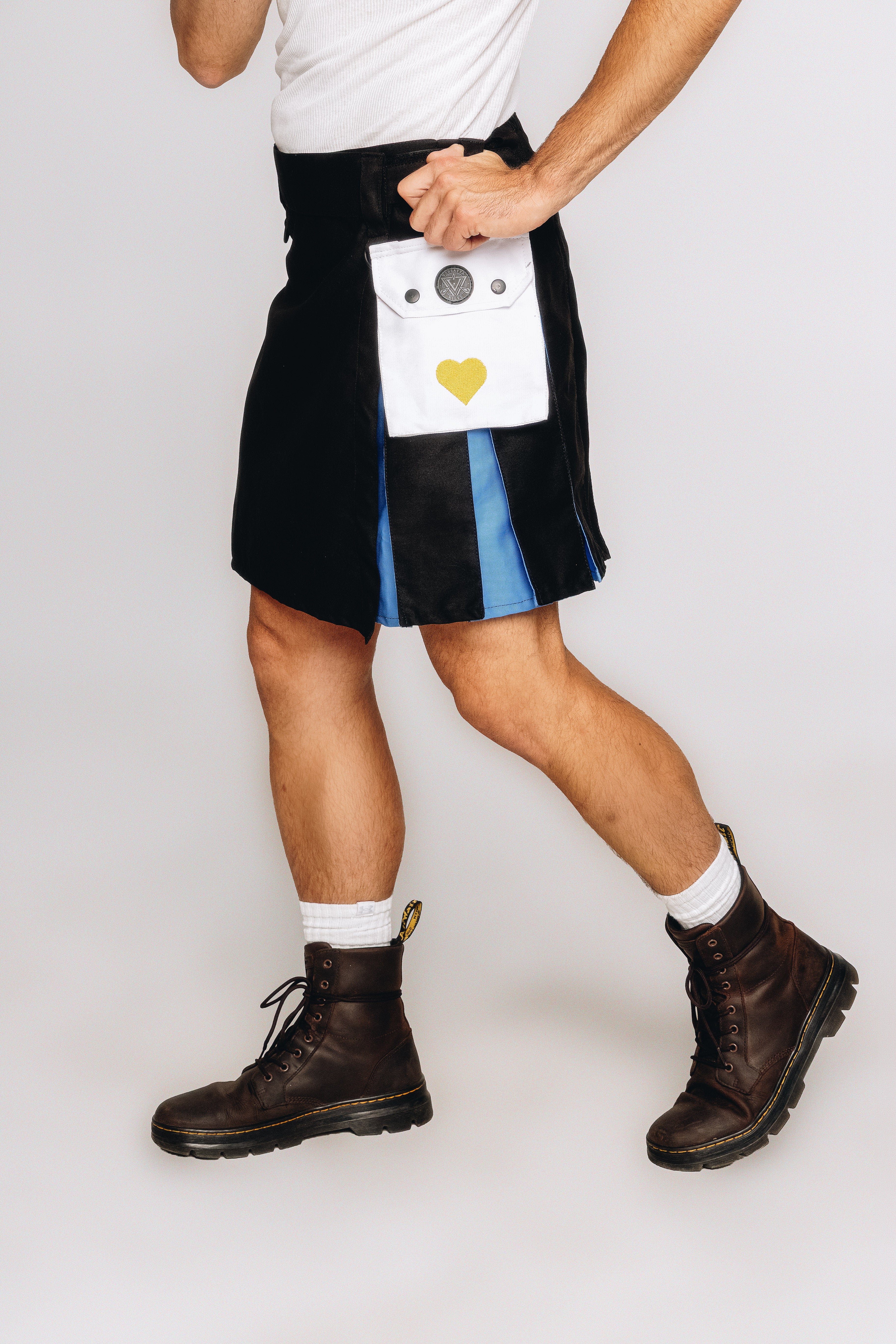 Versatta Knee-Length Polyam Pride Hybrid Cargo Kilt - 19"
