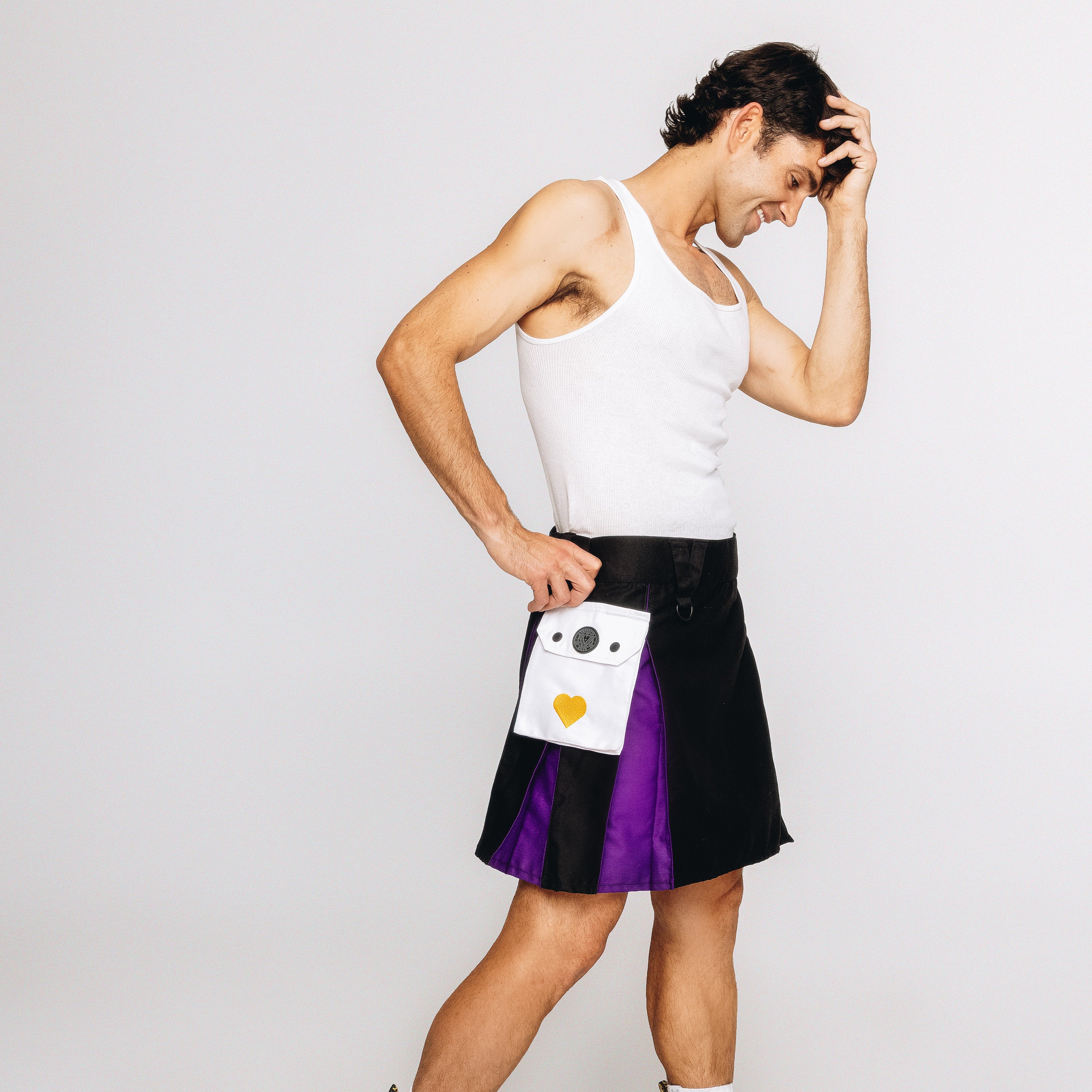 Versatta Knee-Length Polyam Pride Hybrid Cargo Kilt - 19"