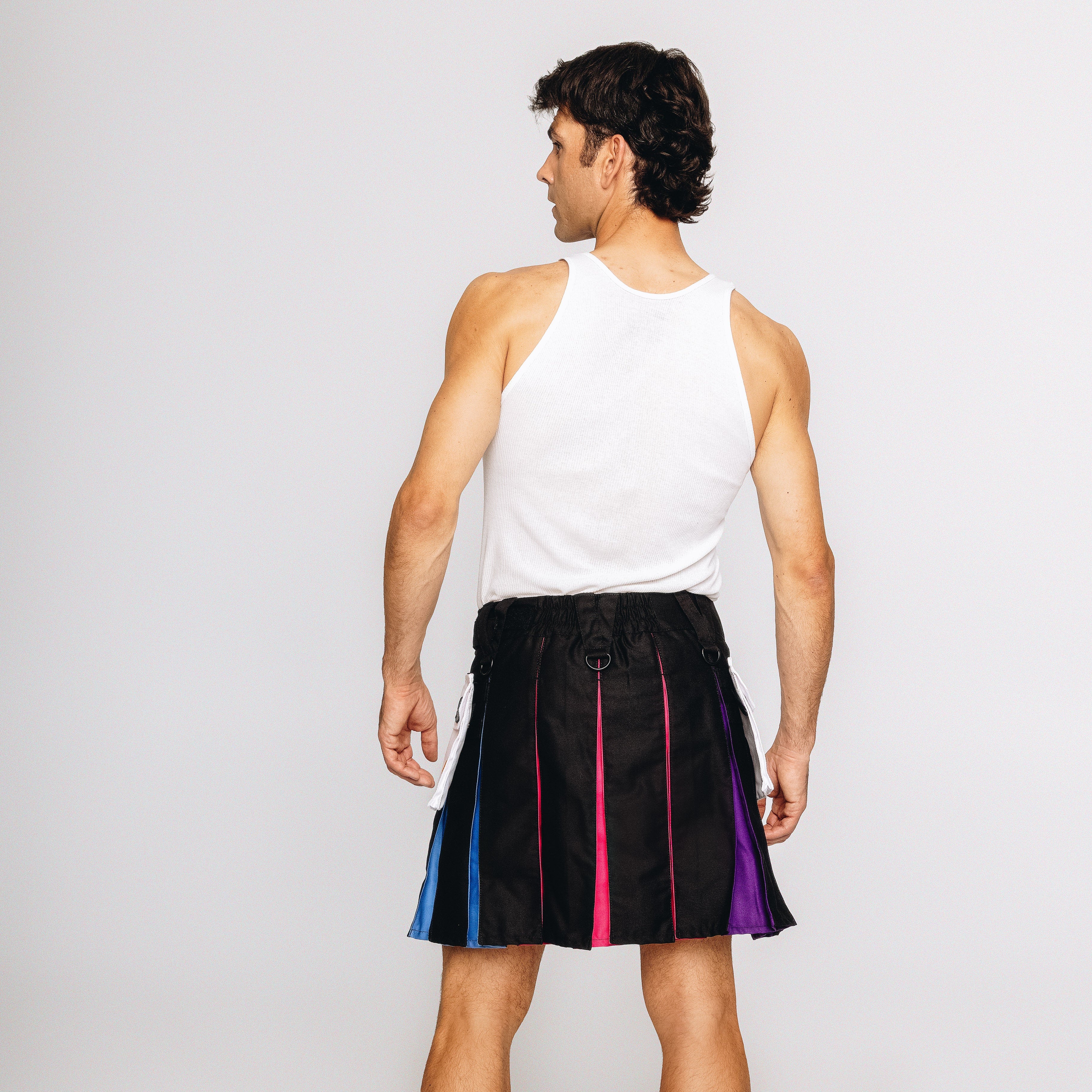 Versatta Knee-Length Polyam Pride Hybrid Cargo Kilt - 19"