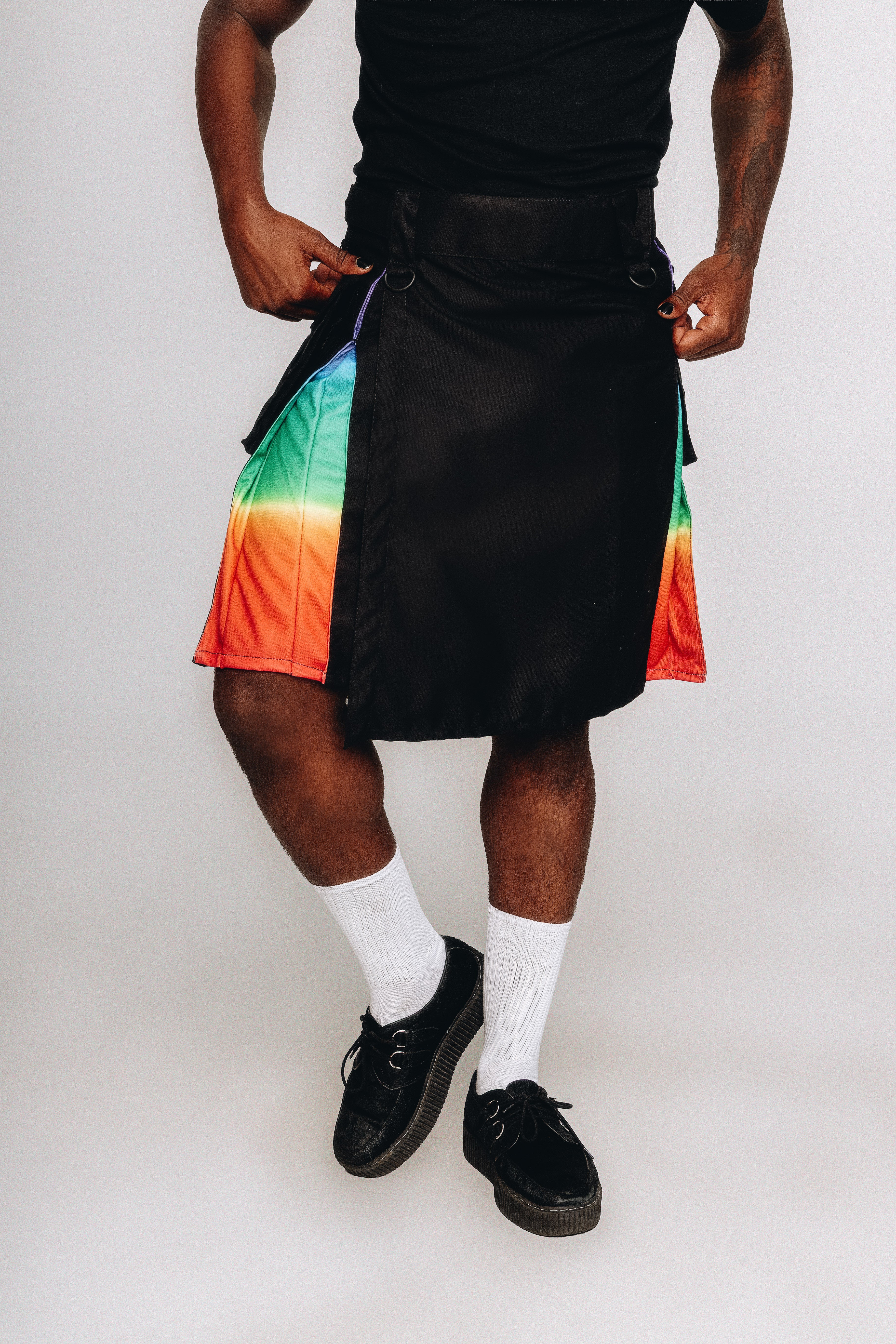Versatta Rainbow Sunset Pride Hybrid Cargo Kilt - 23"