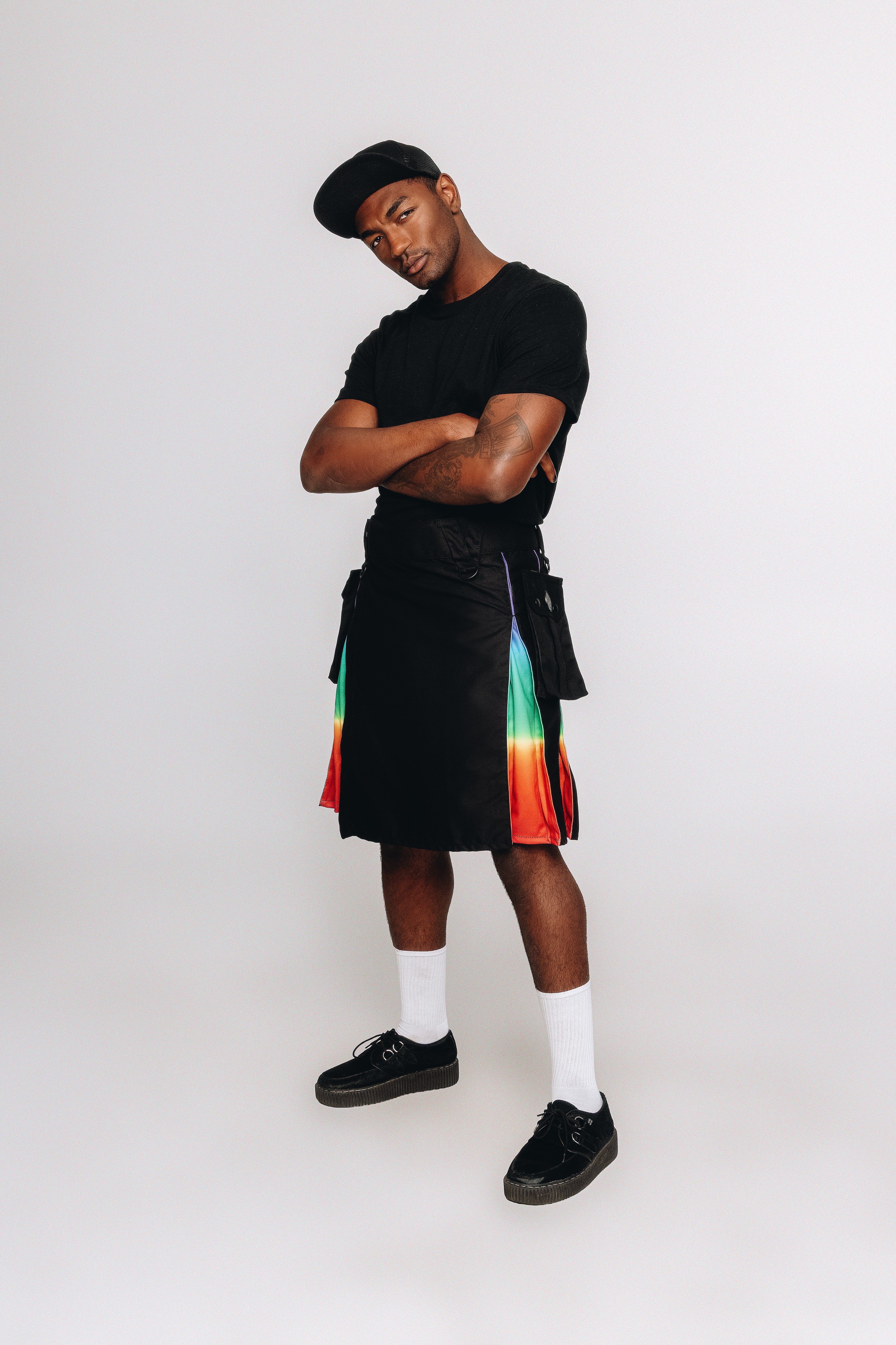 Versatta Rainbow Sunset Pride Hybrid Cargo Kilt - 23"