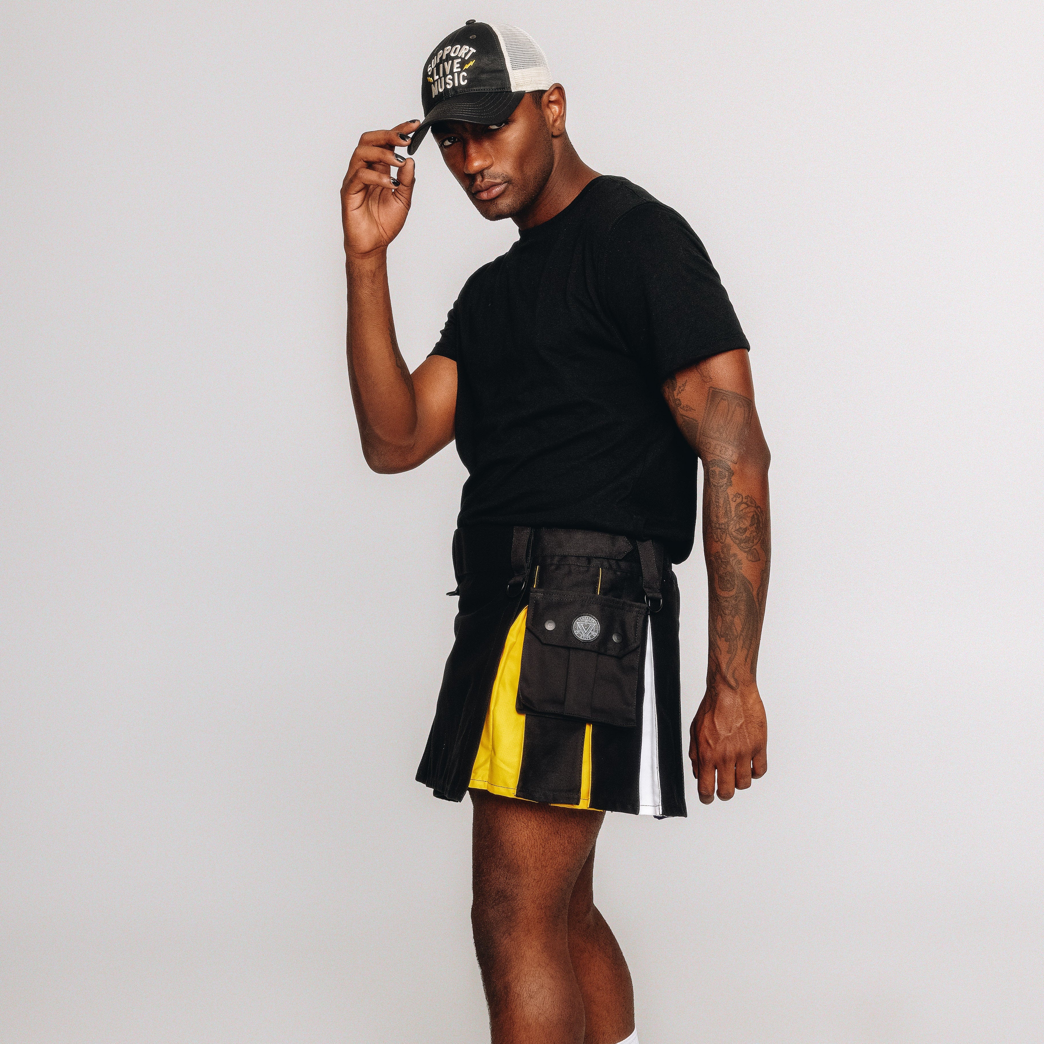 Versatta Mini Non-Binary Pride Hybrid Cargo Kilt - 15"