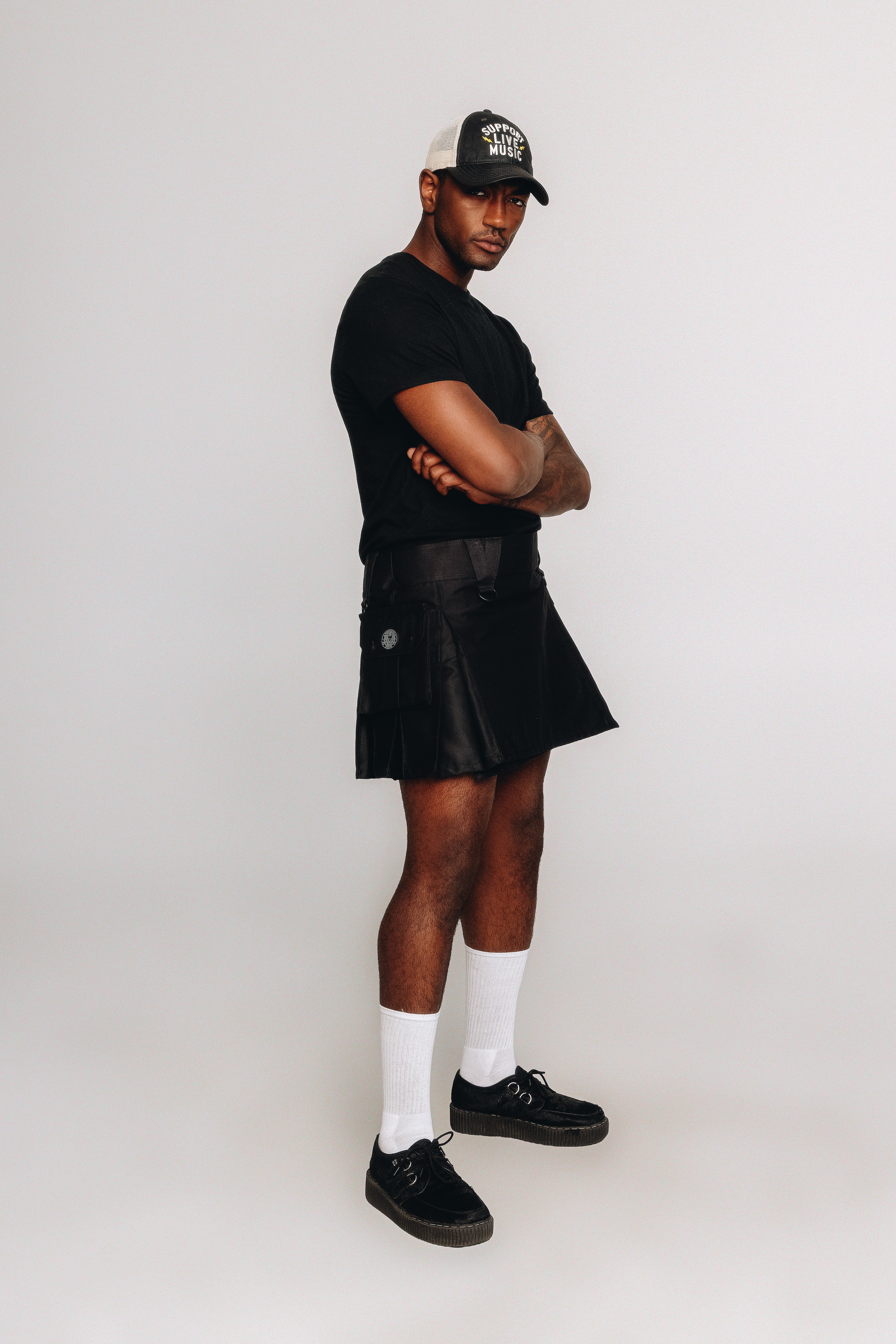 Versatta Mini Non-Binary Pride Hybrid Cargo Kilt - 15"