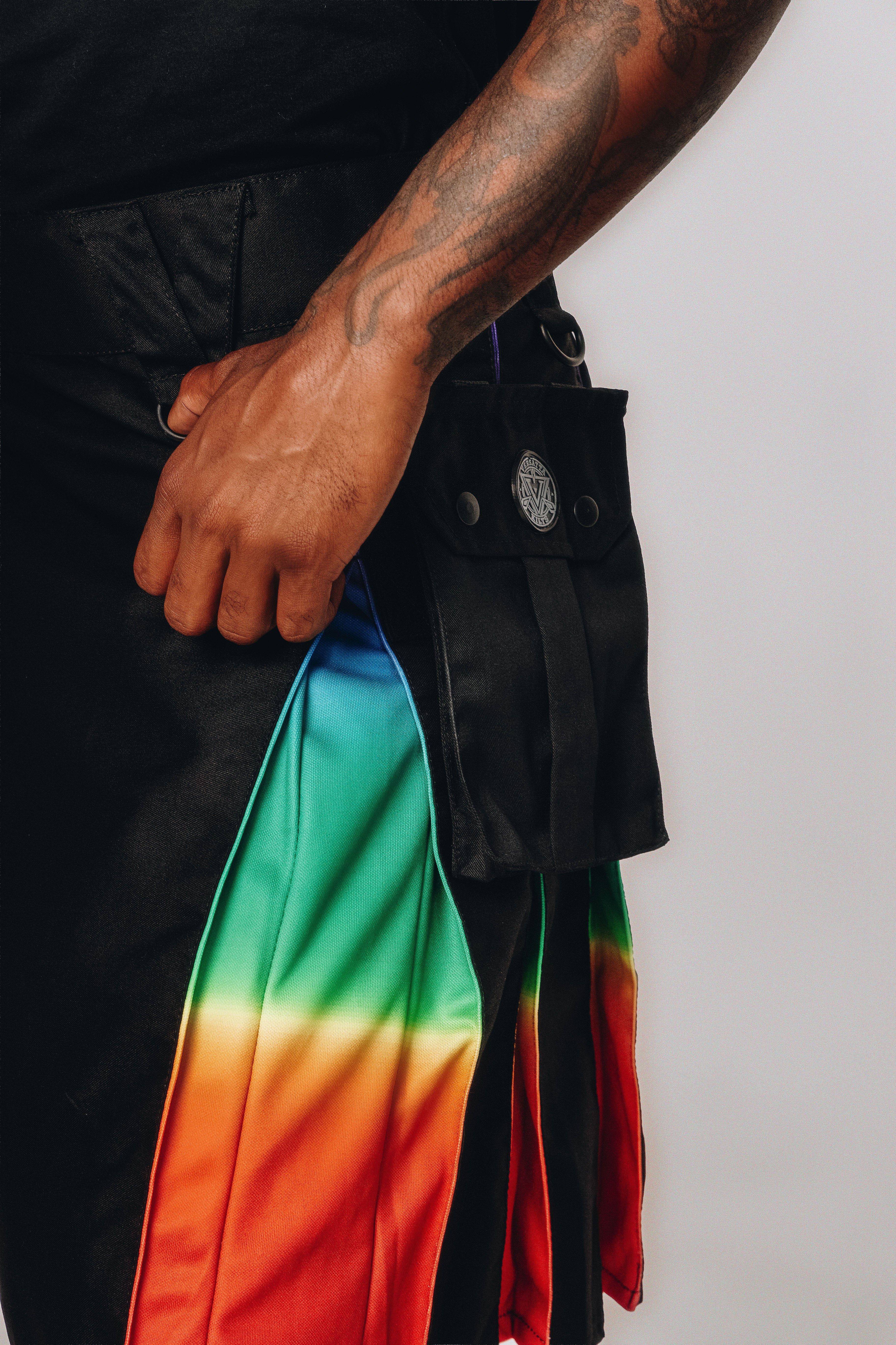 Versatta Rainbow Sunset Pride Hybrid Cargo Kilt - 23"