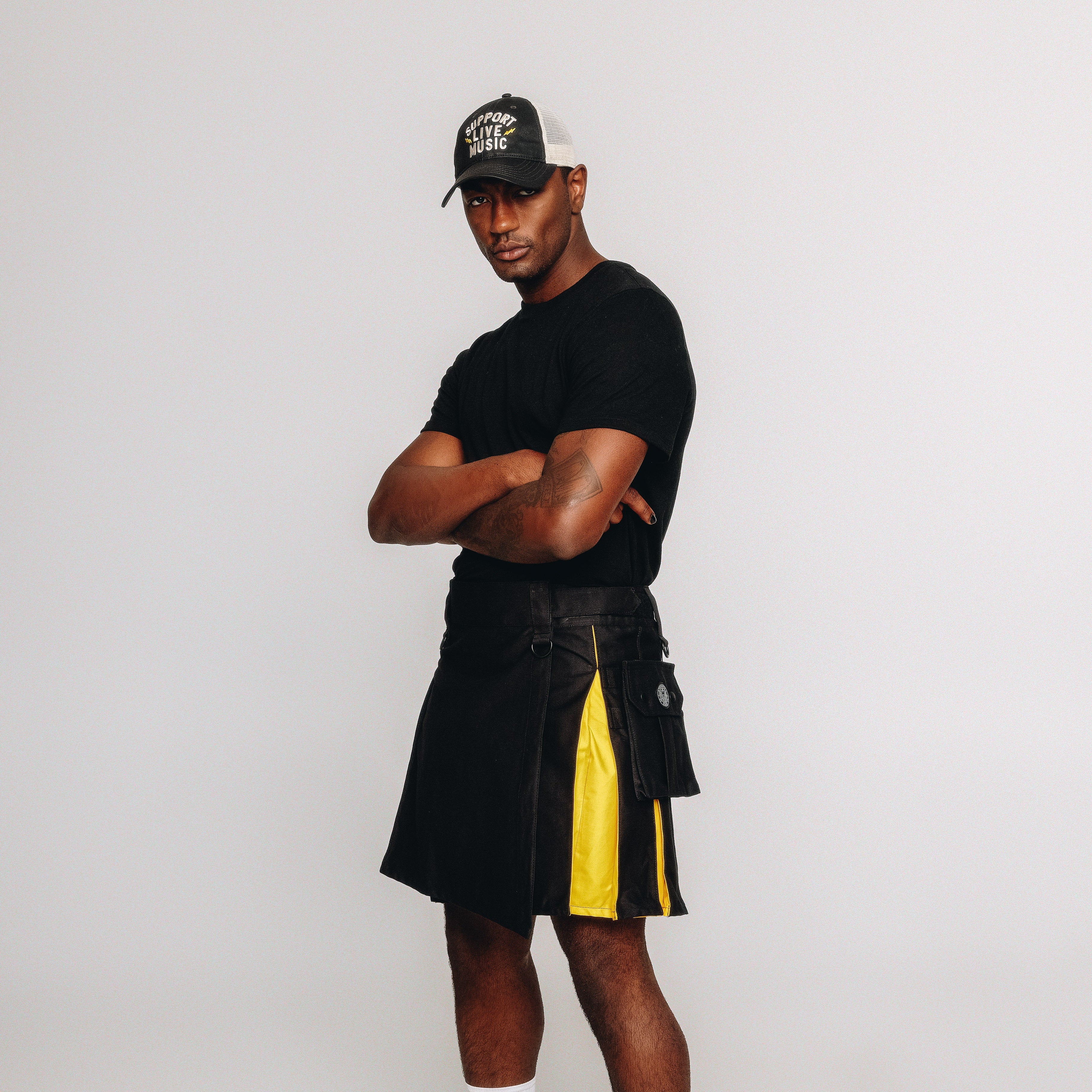Versatta Knee-Length Non-Binary Pride Hybrid Cargo Kilt - 19"