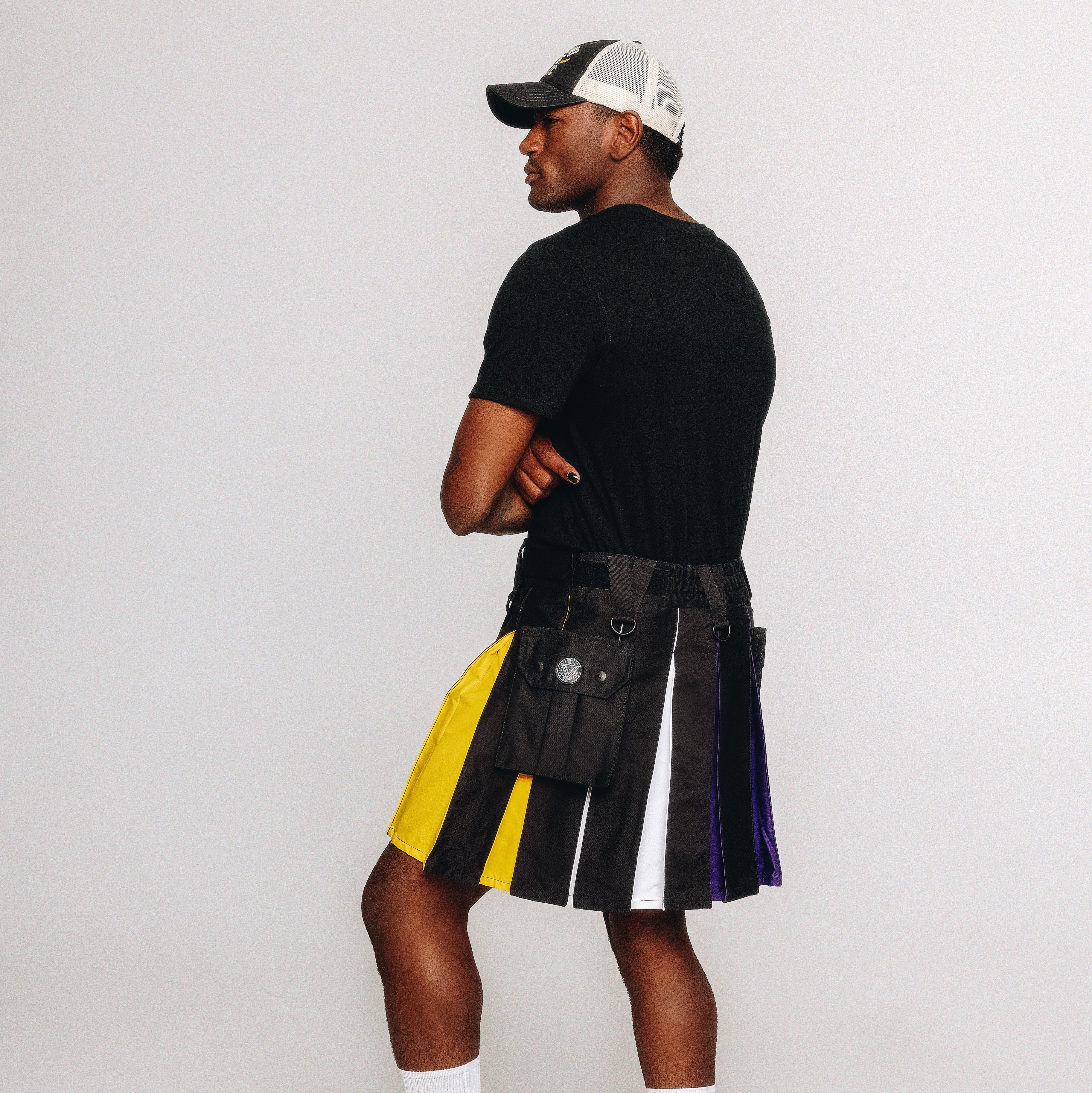 Versatta Knee-Length Non-Binary Pride Hybrid Cargo Kilt - 19"