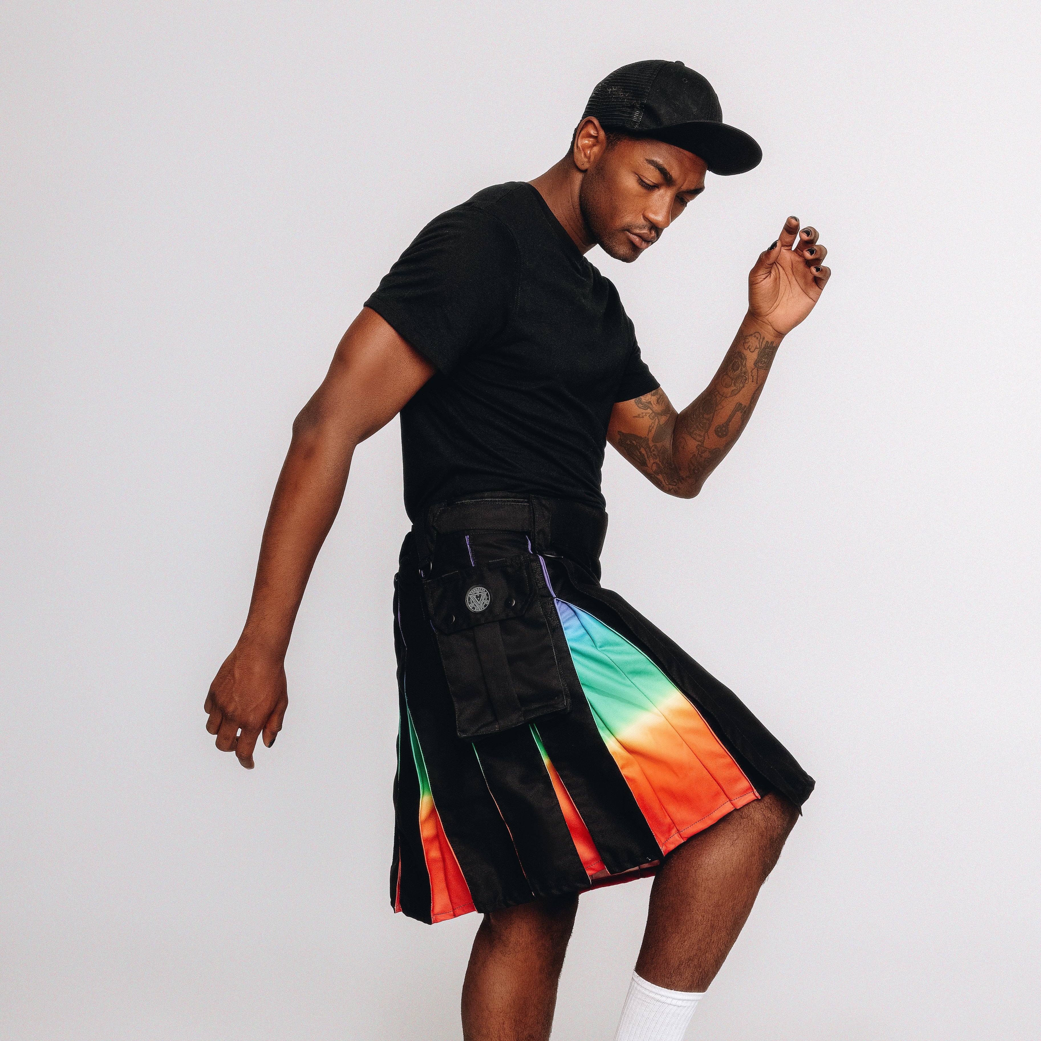 Versatta Rainbow Sunset Pride Hybrid Cargo Kilt - 23"