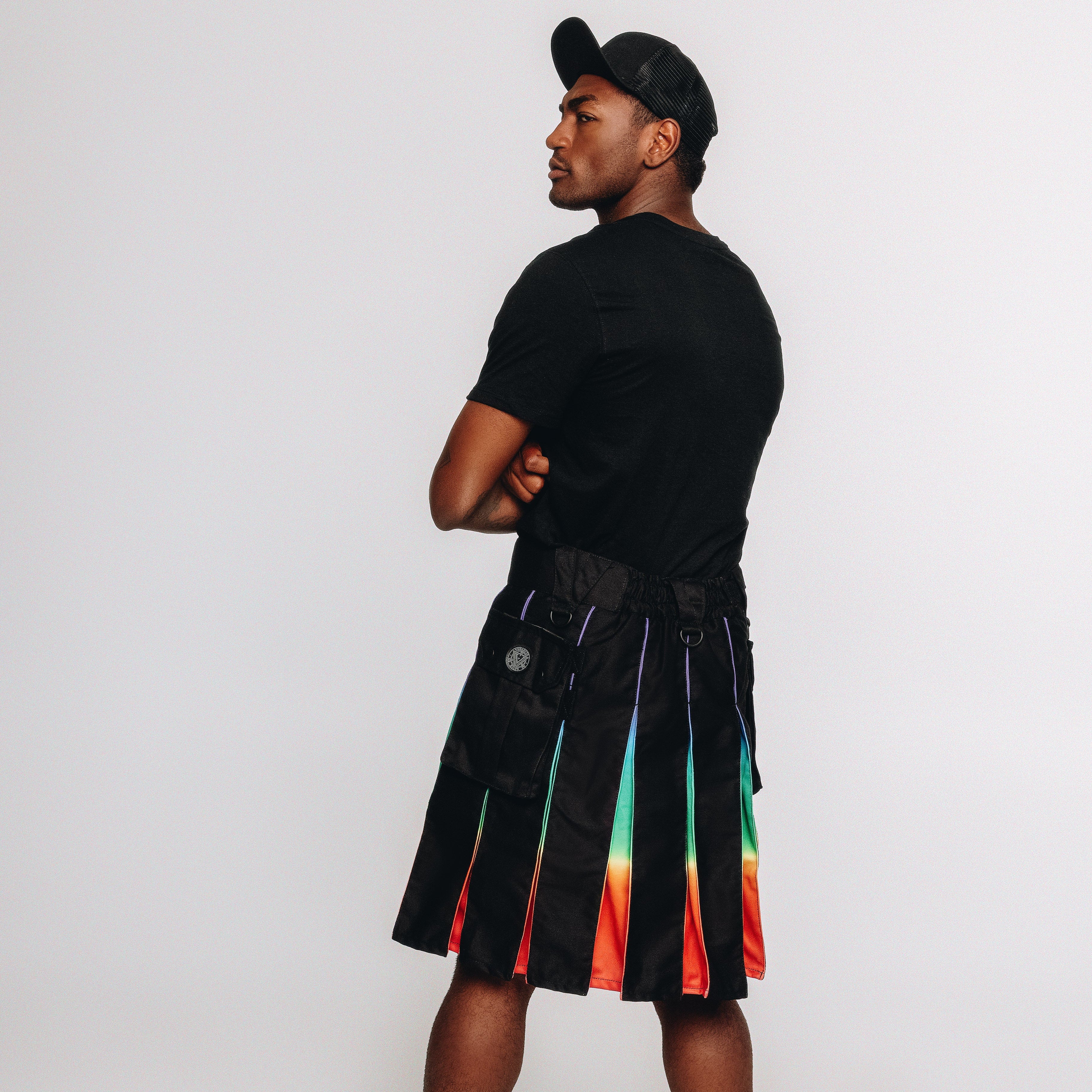 Versatta Rainbow Sunset Pride Hybrid Cargo Kilt - 23"