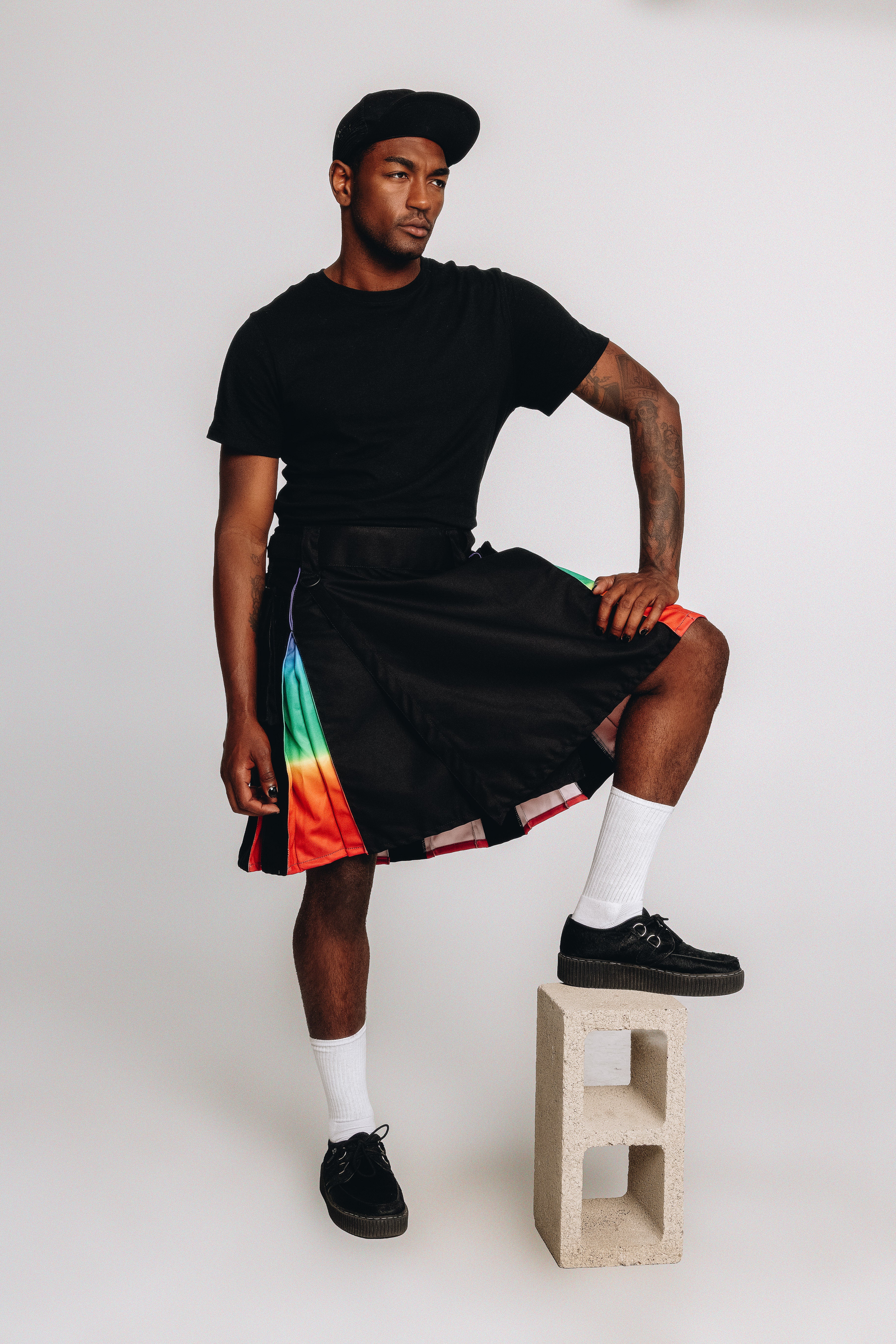 Versatta Rainbow Sunset Pride Hybrid Cargo Kilt - 23"