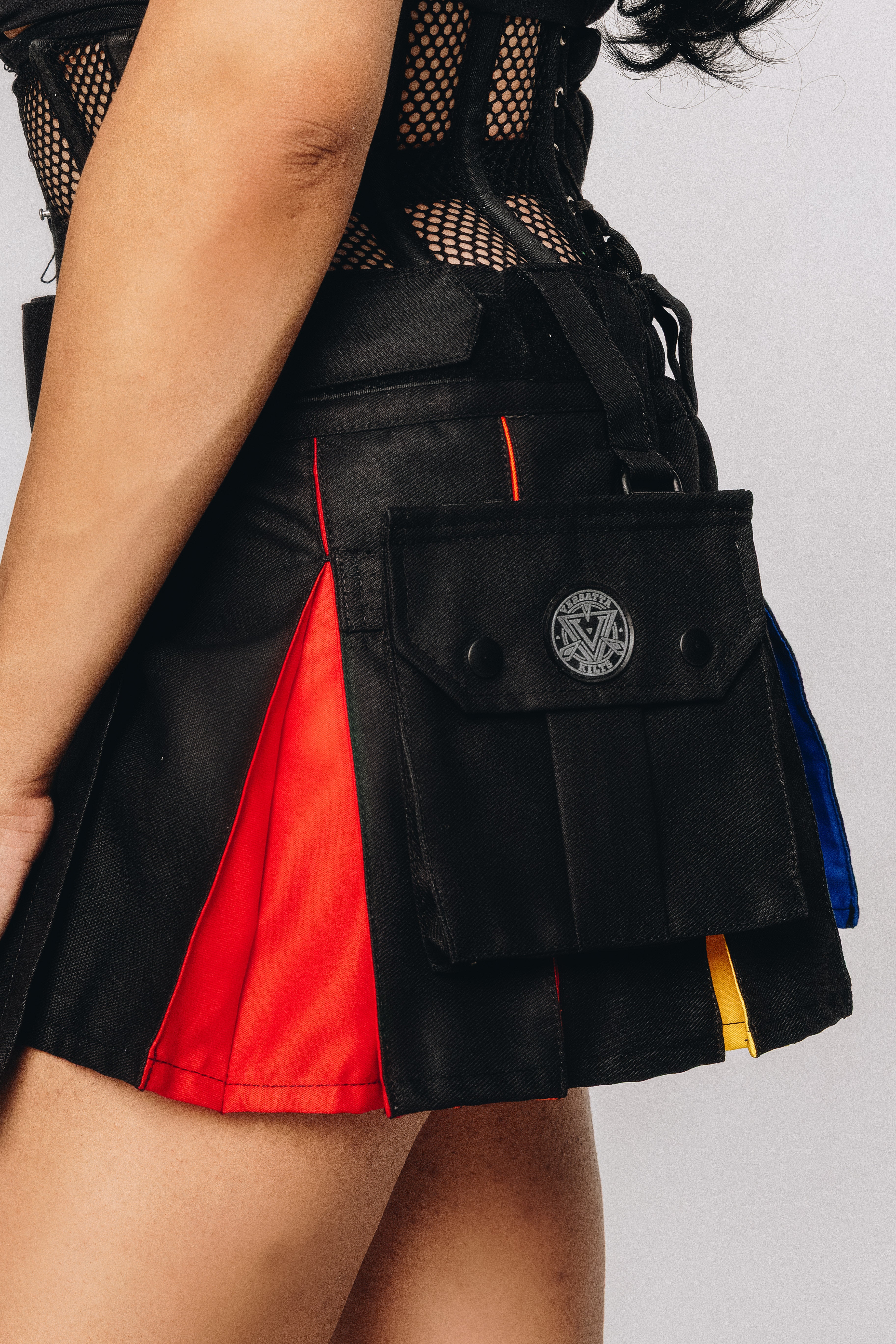 Versatta Micro Rainbow Pride Hybrid Cargo Kilt - 12"