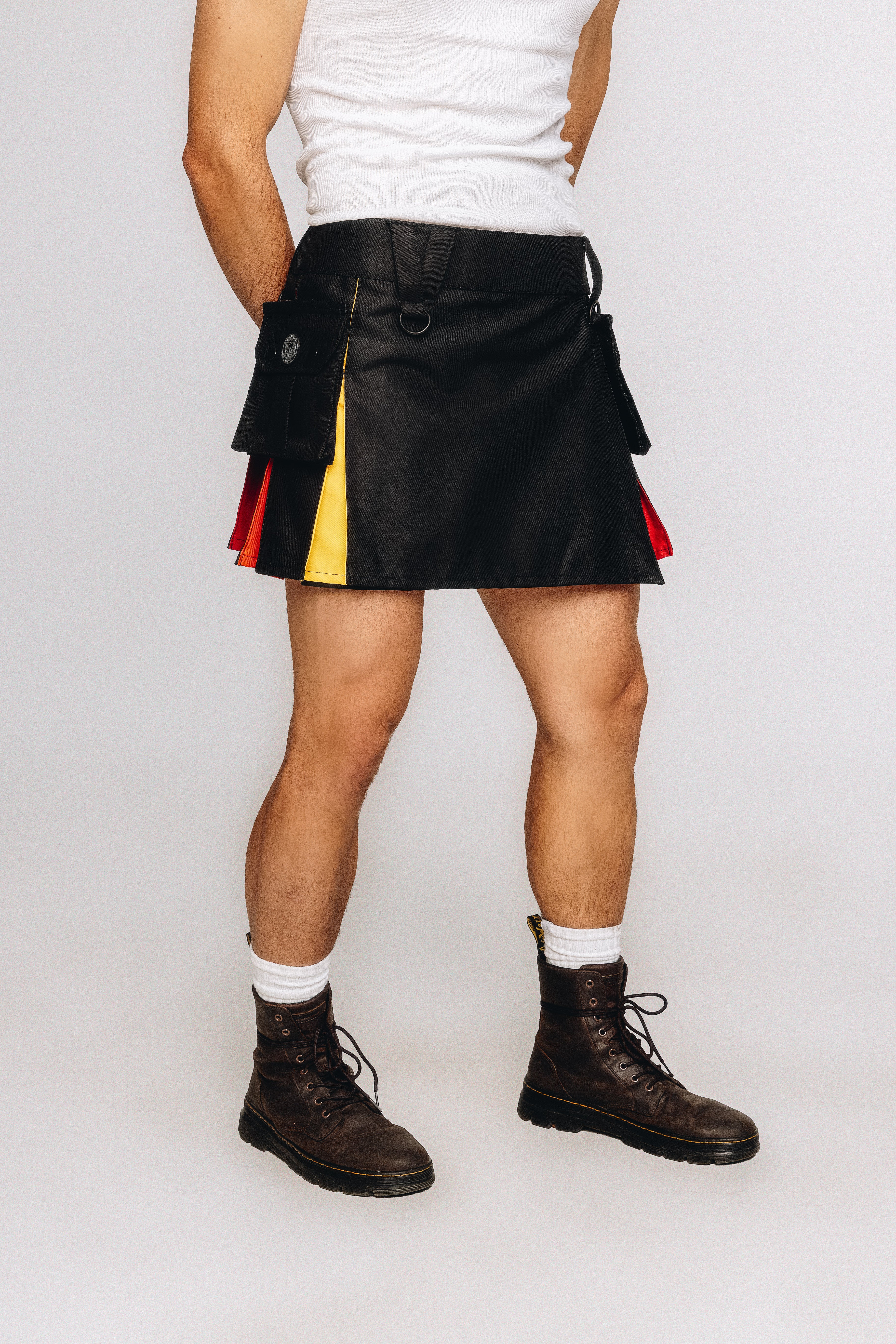 Versatta Mini Rainbow Pride Hybrid Cargo Kilt - 15"