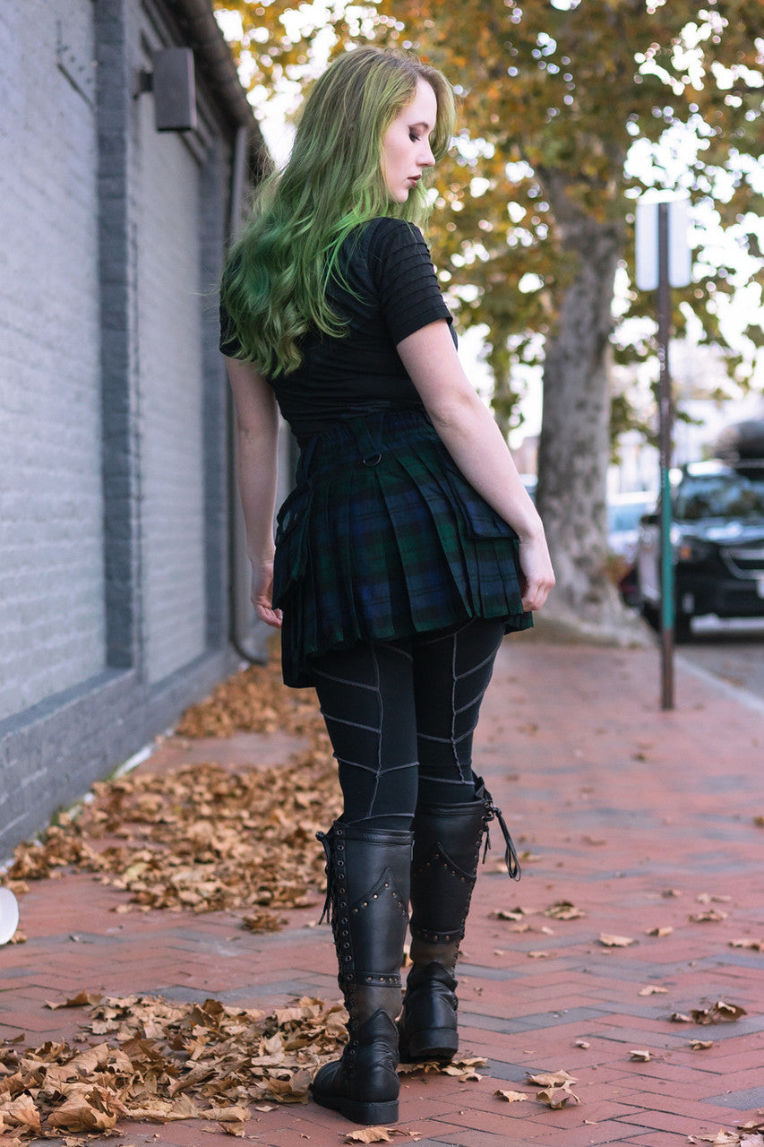 Versatta Mini Tartan Cargo Kilt - Black Watch
