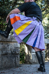 Versatta Lavender Rainbow Pride Hybrid Cargo Kilt