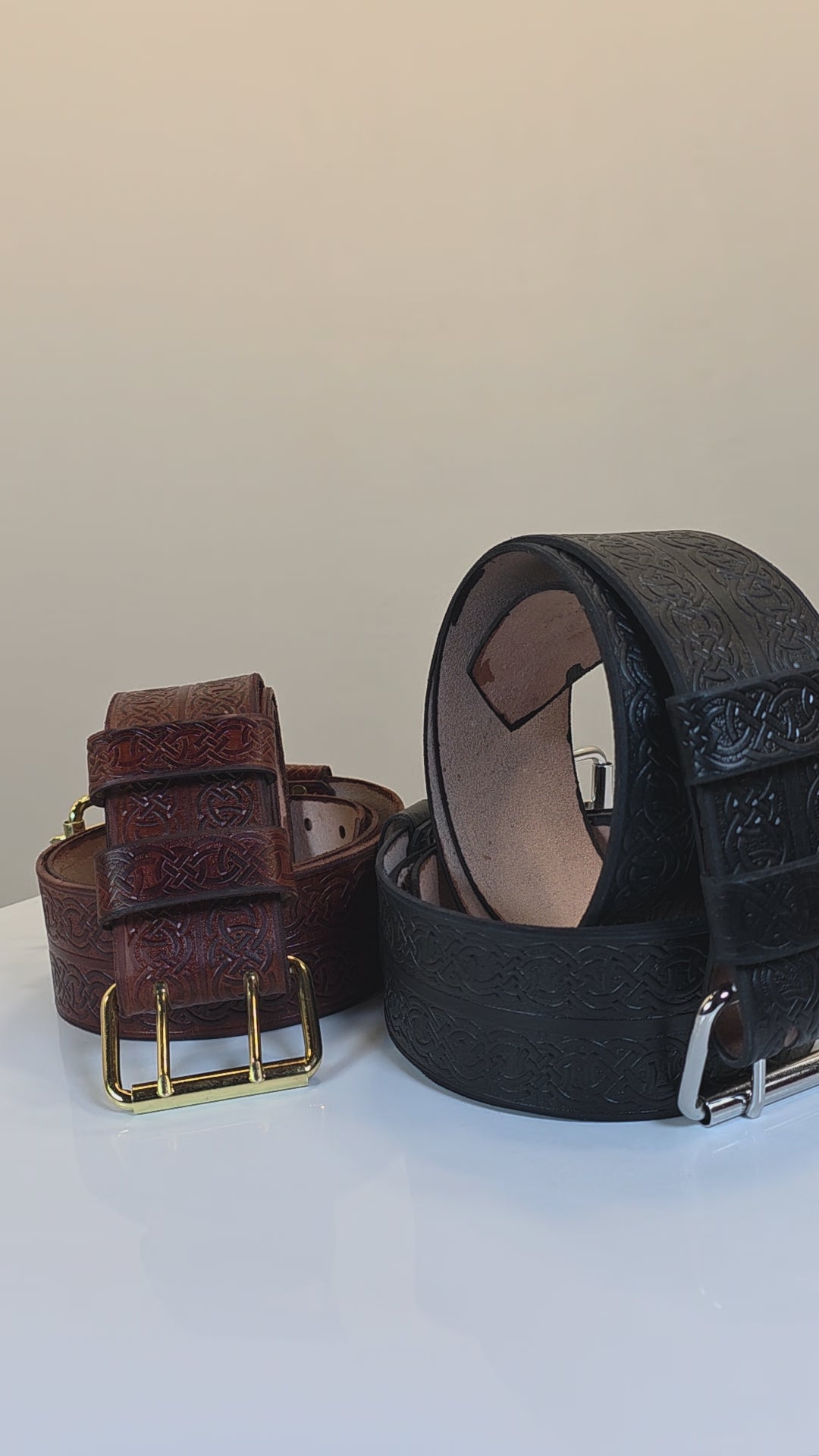 Load video: Inner Beast Leather Kilt Belt, 2.5 Inches