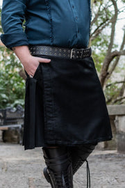 Vanguard Tartan Kilt - Solid Black