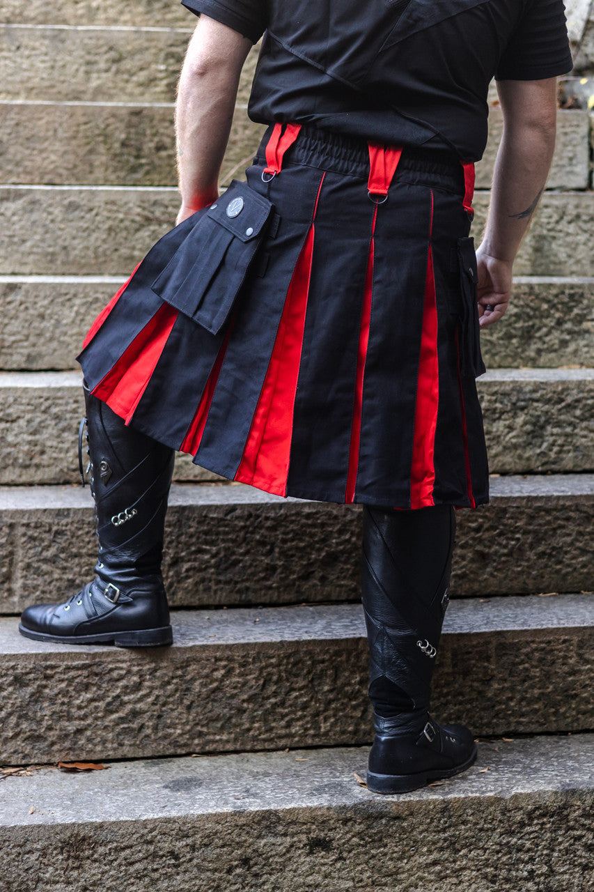 Versatta Big & Tall Hybrid Cargo Kilt - Red