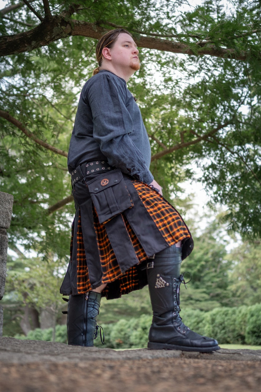Versatta Tartan Hybrid Cargo Kilt - Emberglow