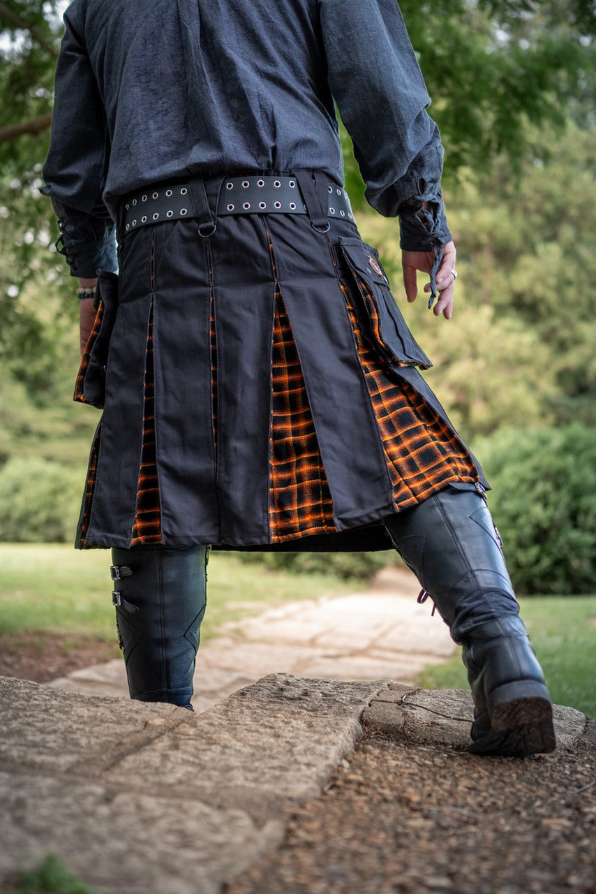 Versatta Tartan Hybrid Cargo Kilt - Emberglow