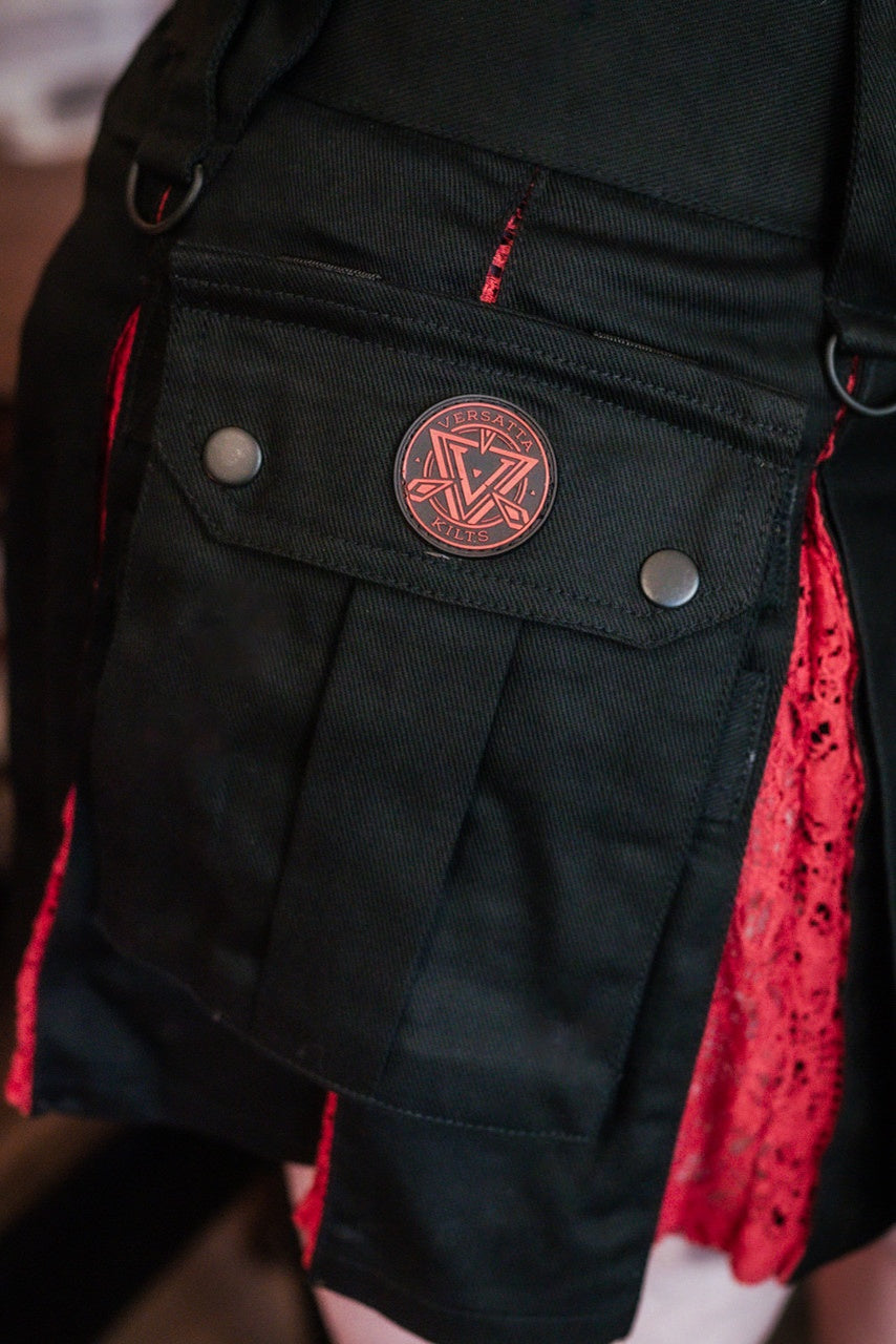 Versatta Mini Sweetheart Hybrid Cargo Kilt - Red