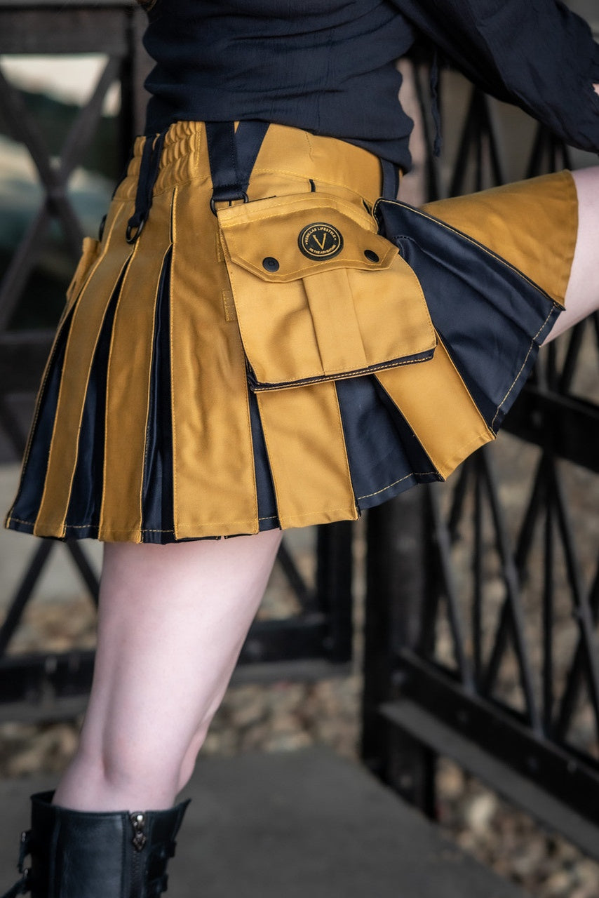 Versatta Mini Hybrid Cargo Kilt - Gold/Black