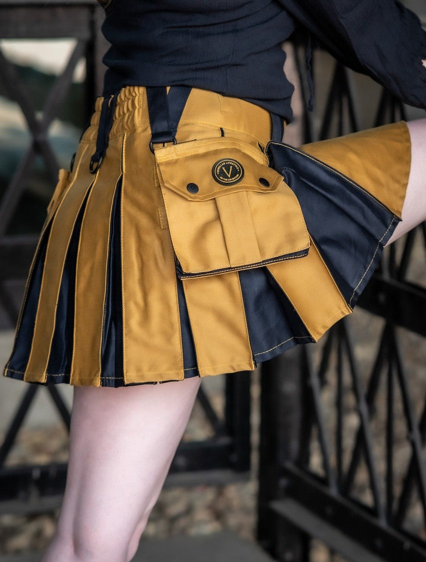 Versatta Mini Hybrid Cargo Kilt - Gold/Black