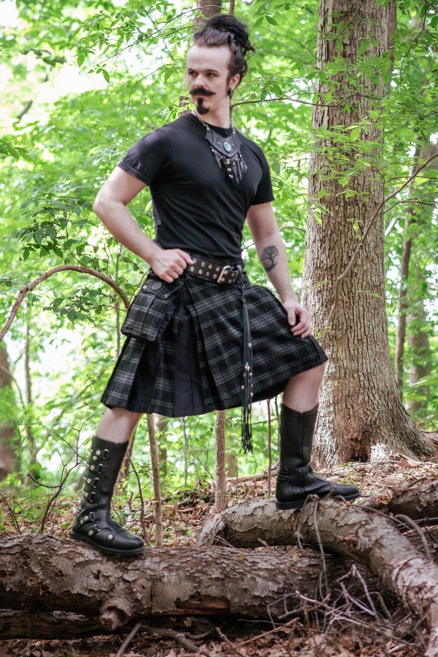 Versatta Inverted Tartan Hybrid Cargo Kilt - Midnight